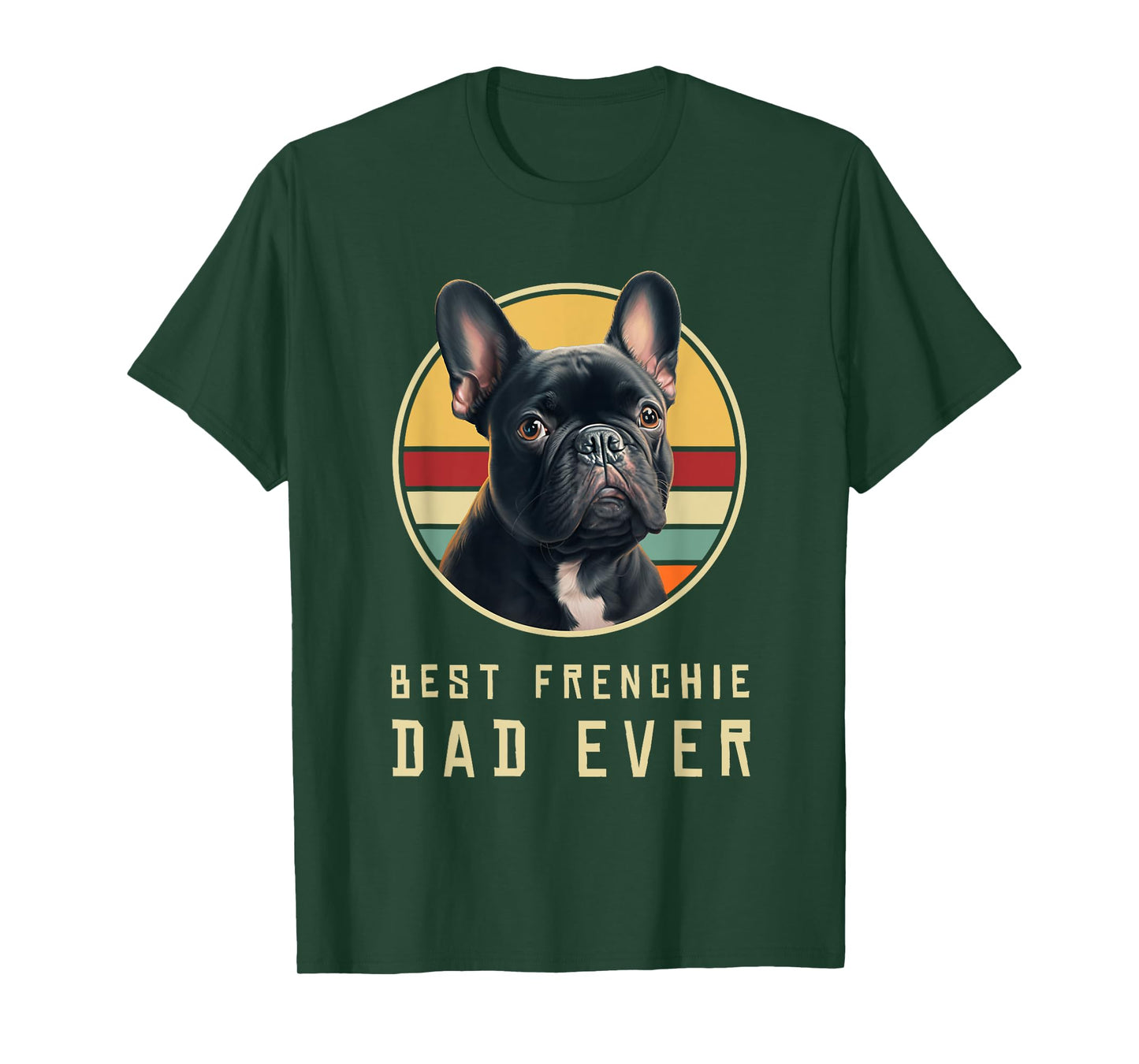 Funny French Bulldog Retro Outfits Clothes Frenchie Dog Dad T-Shirt