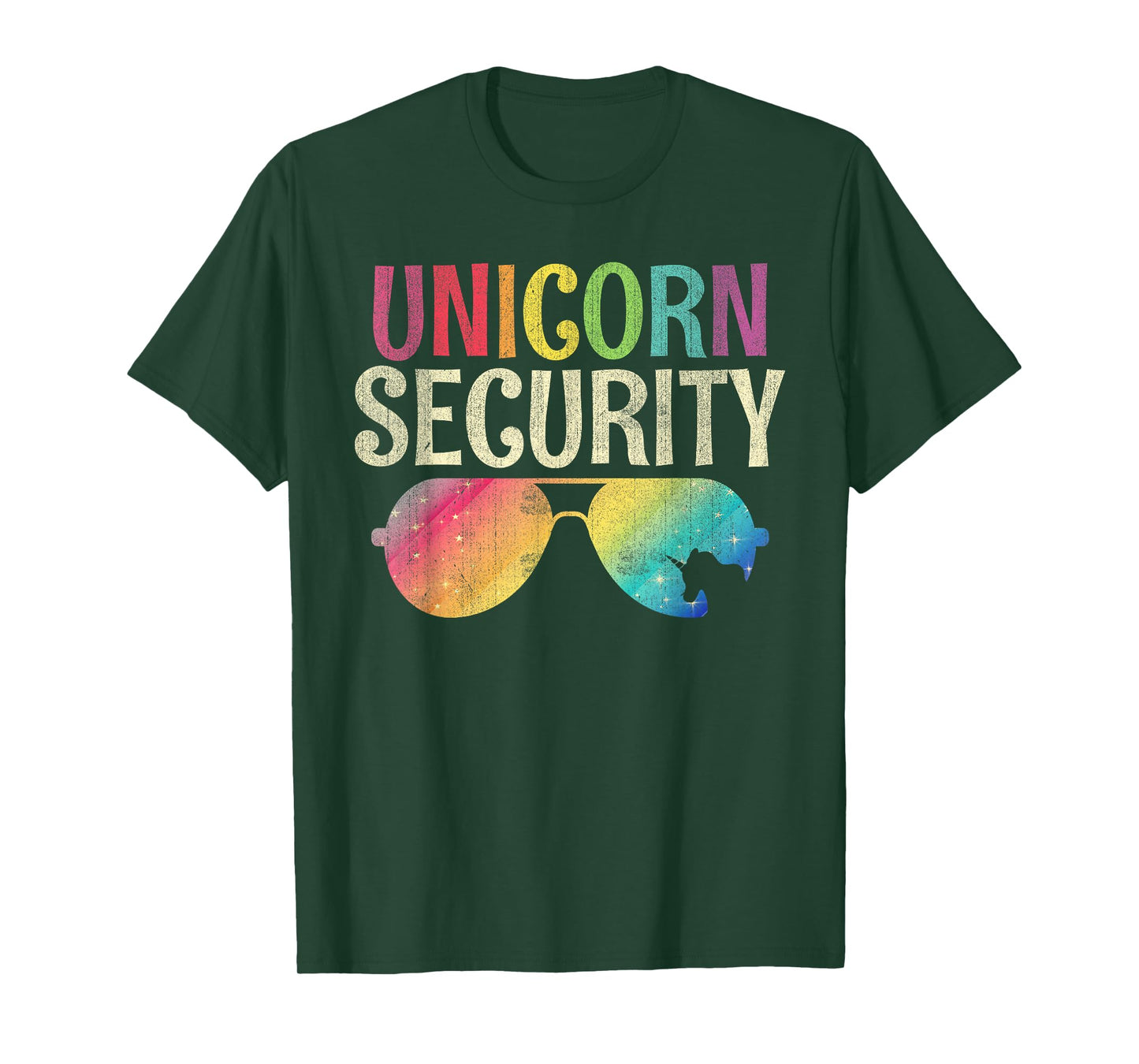 Unicorn Security Funny Sunglasses Unicorn Kids T-Shirt