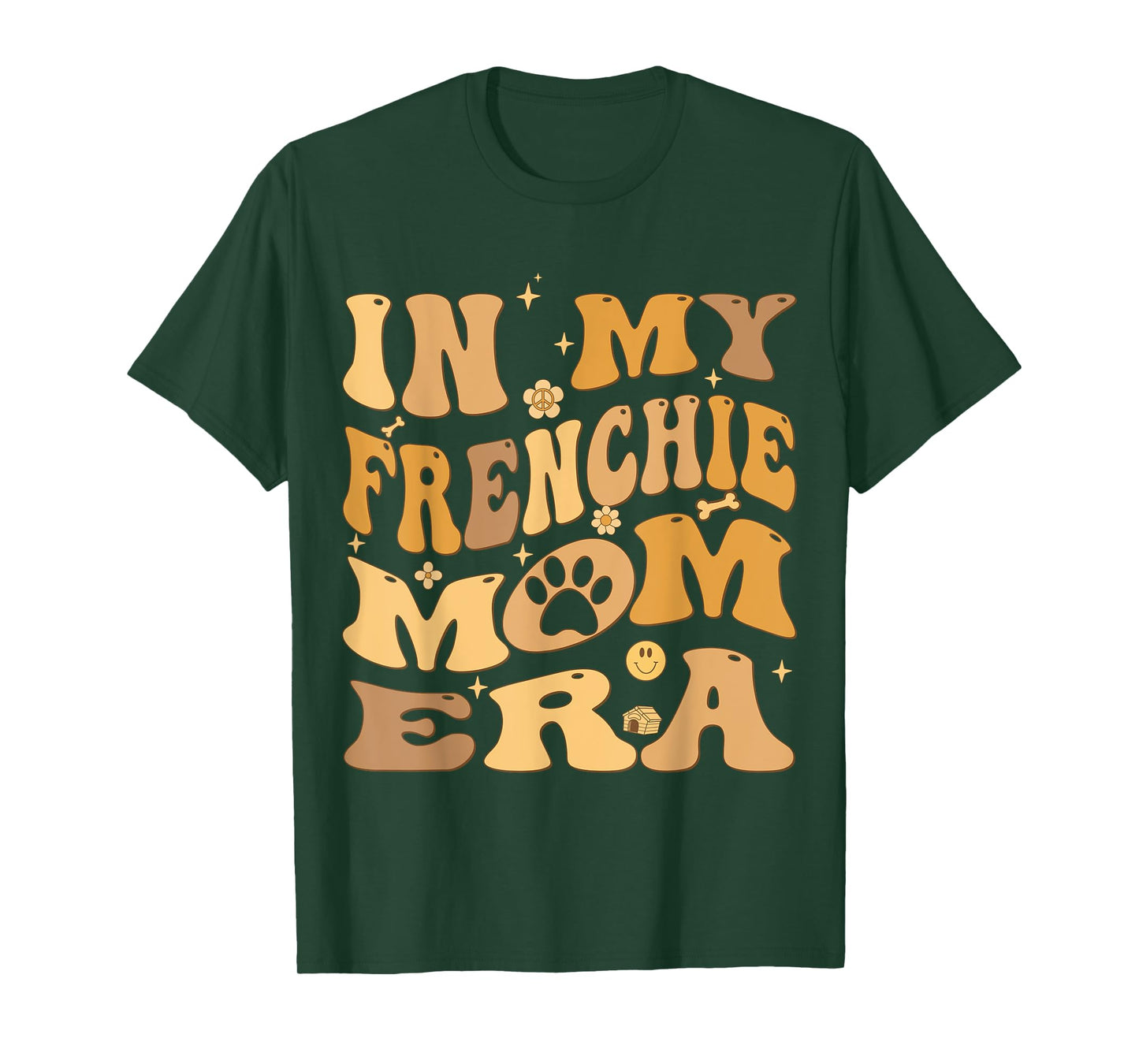 In My Frenchie Mom Era Groovy French Bulldog Dog Owner T-Shirt
