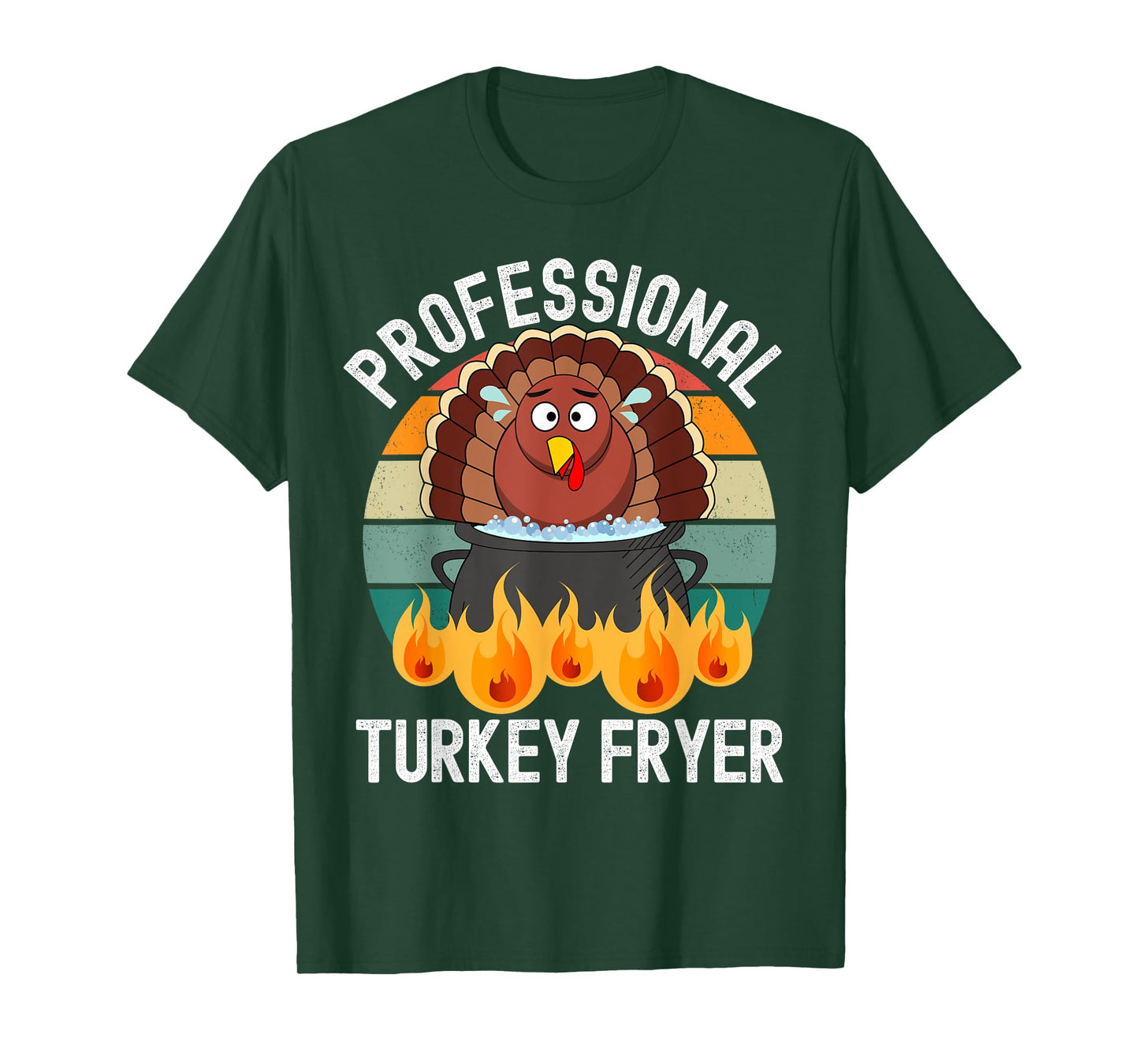 Professional Deep Fried Turkey Cook Thanksgiving Day Funny T-Shirt