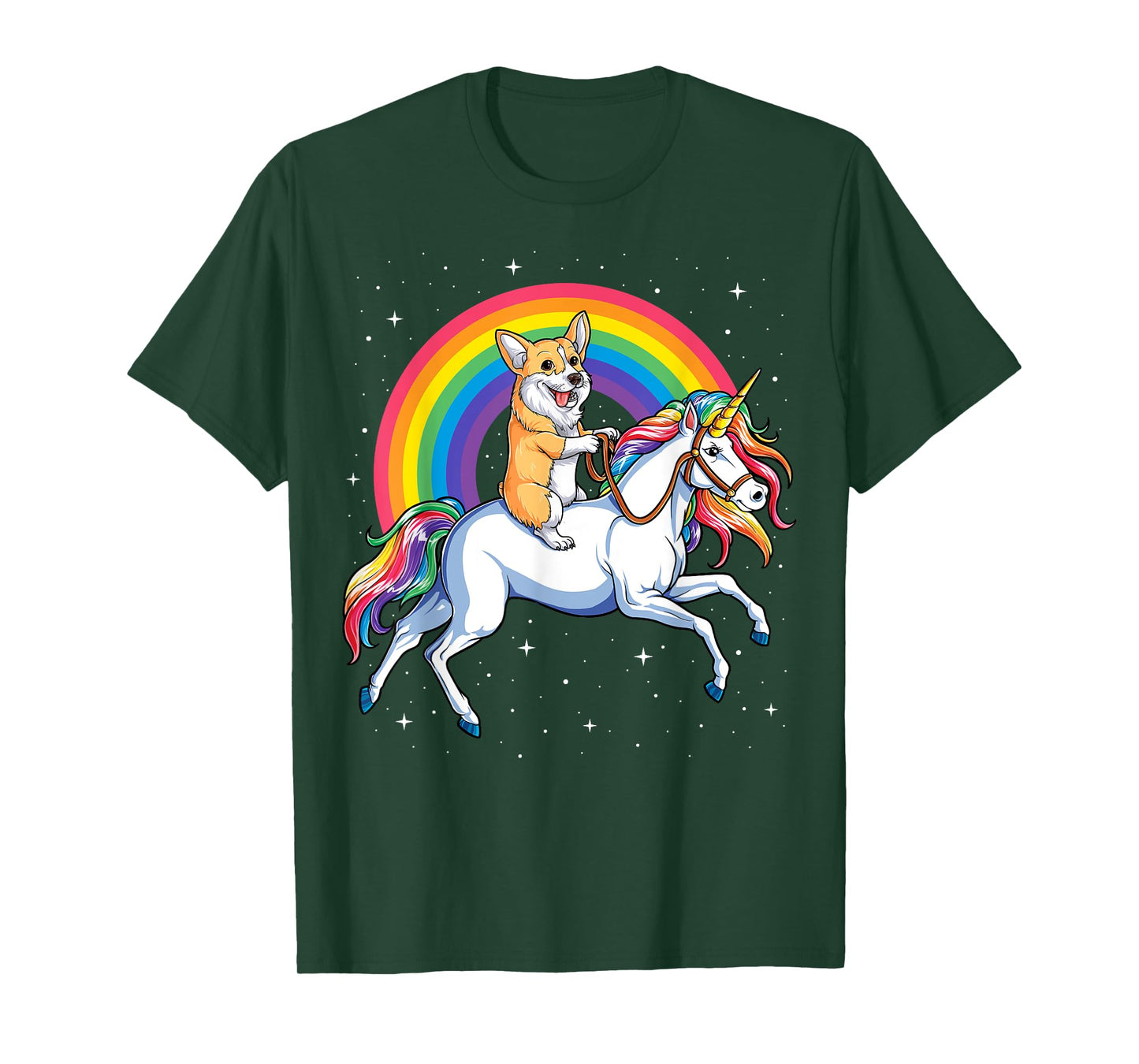 Corgi Unicorn T shirt Girls Space Galaxy Rainbow Corgicorn T-Shirt
