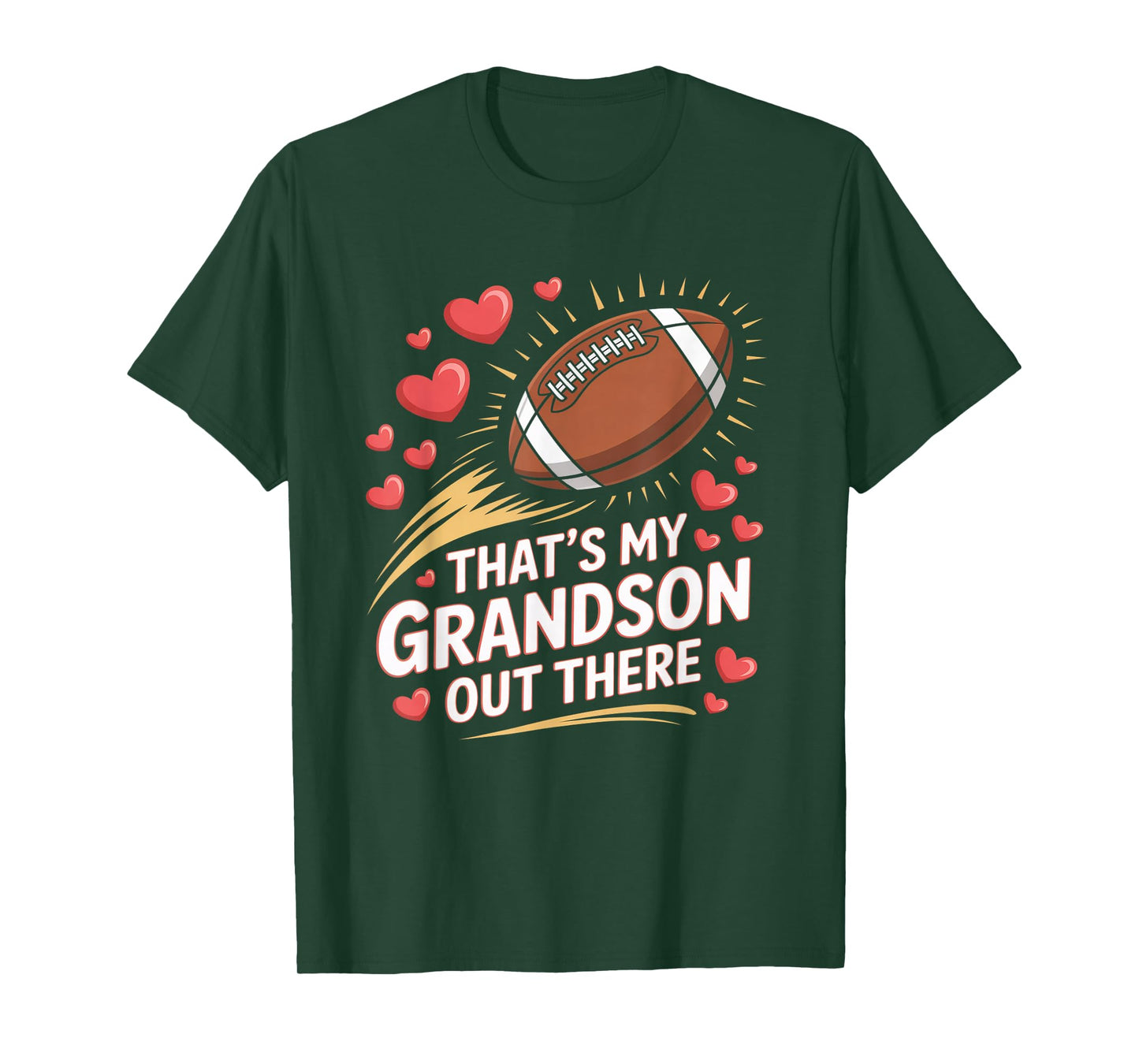 That's My Grandson Out There Football Grandparent T-Shirt