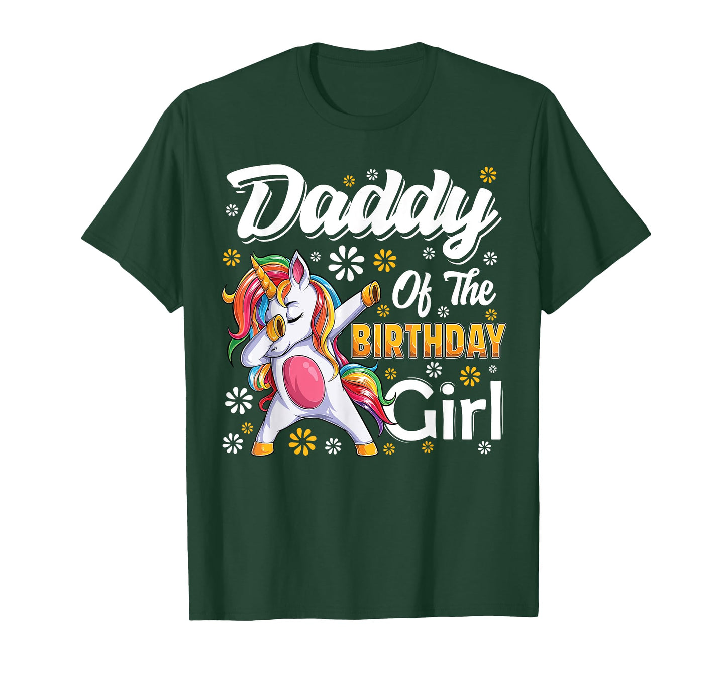awesome dabbing unicorn birthday Daddy Family Matching T-Shirt