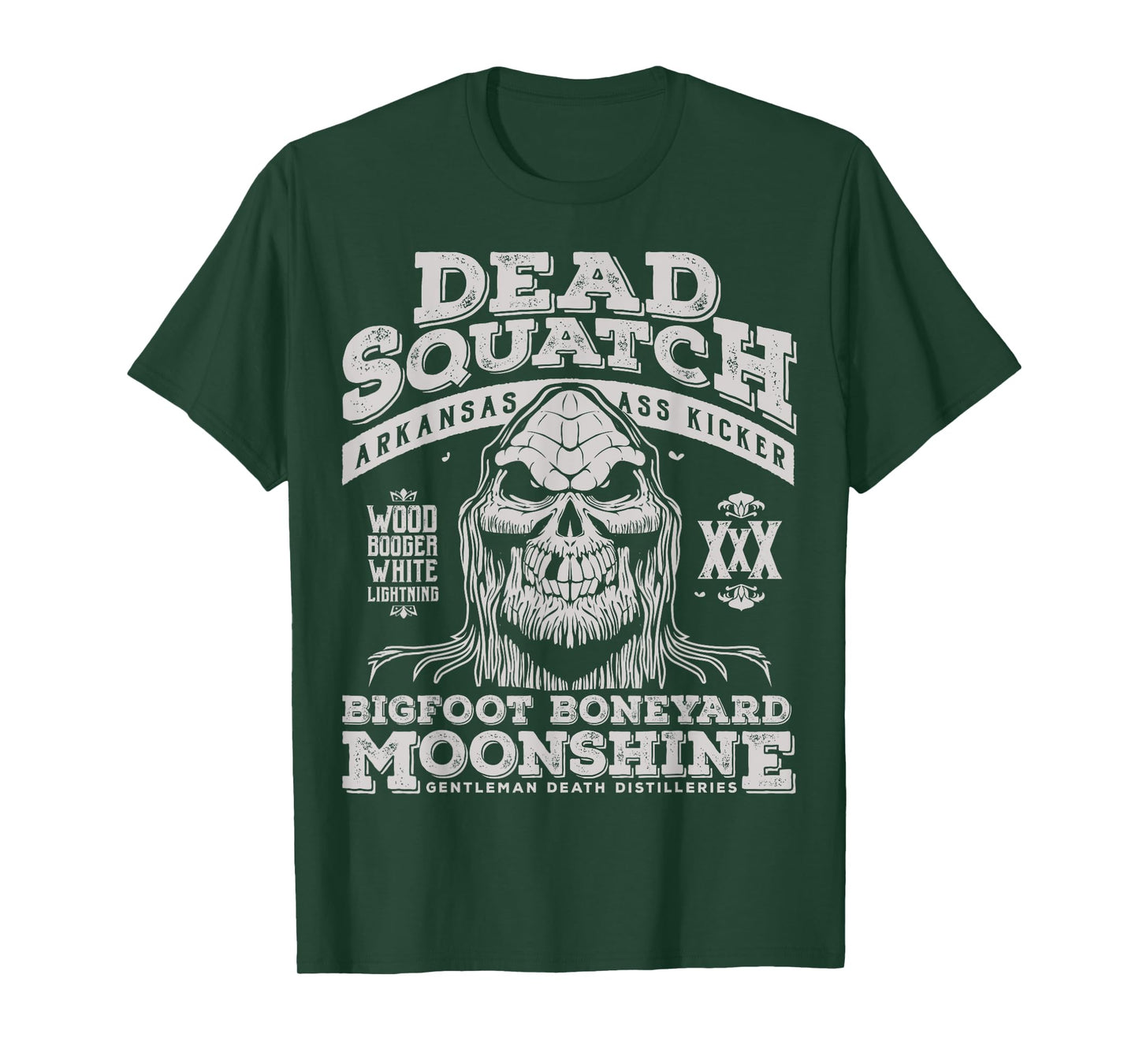 Dead Squatch Big Foot Boneyard Moonshine Halloween T-Shirt