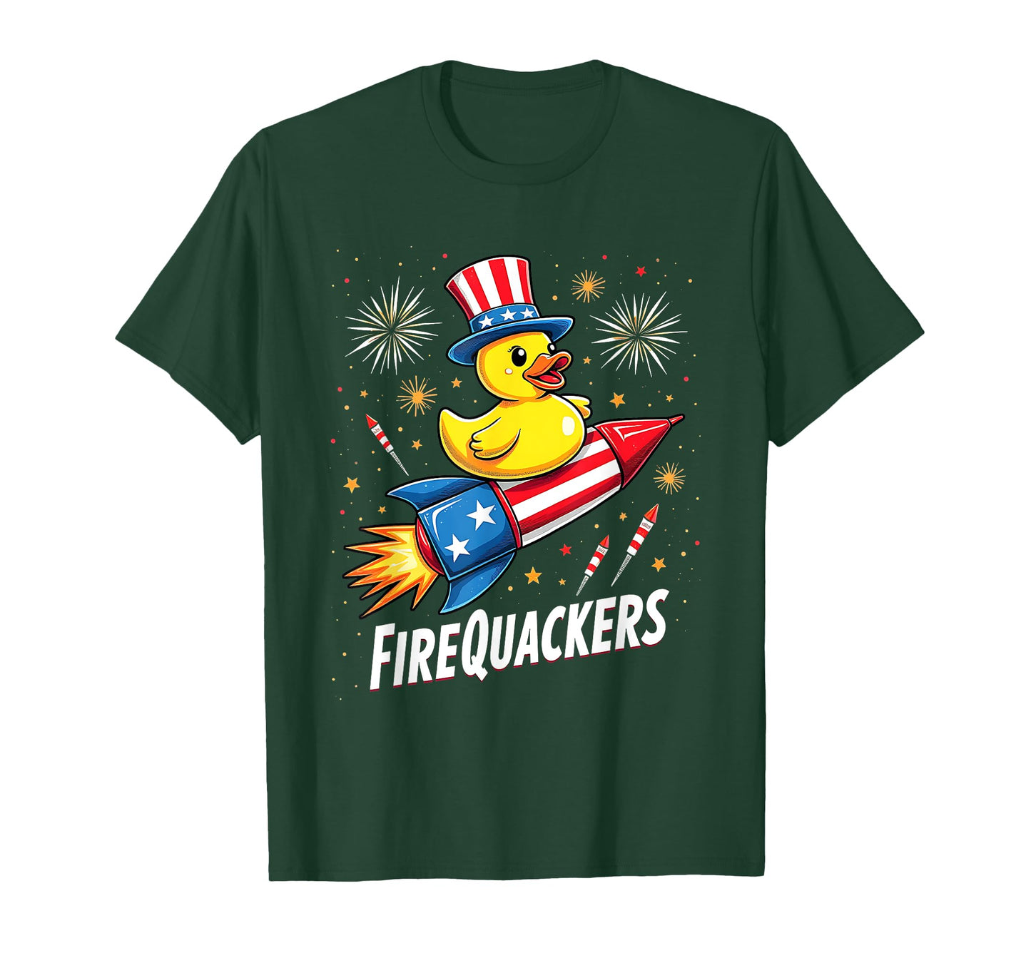 4th of July Patriotic Day Funny Firecracker Duck Goose T-Shirt