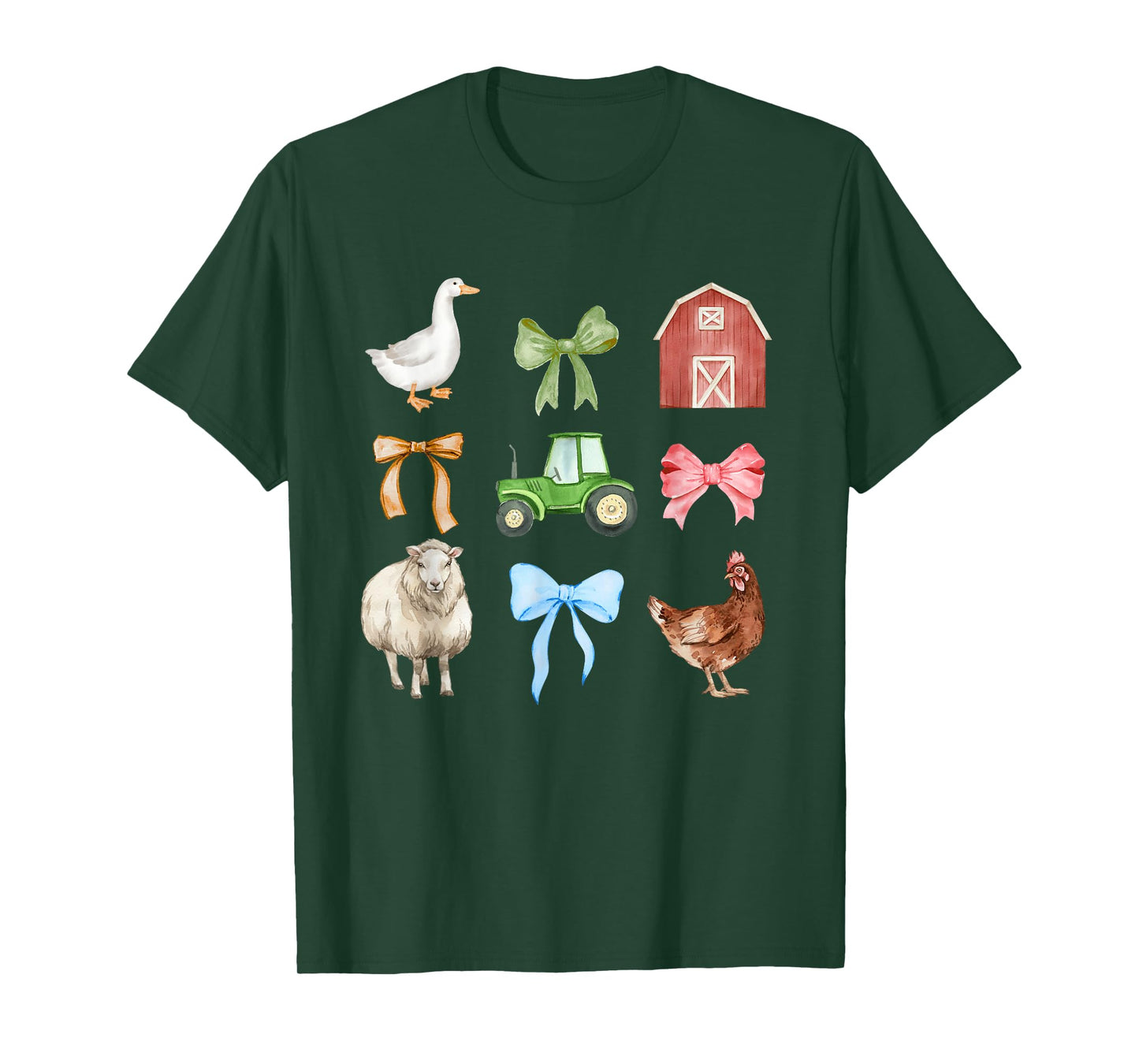 Cute Farm Animals Coquette Farmer Country T-Shirt