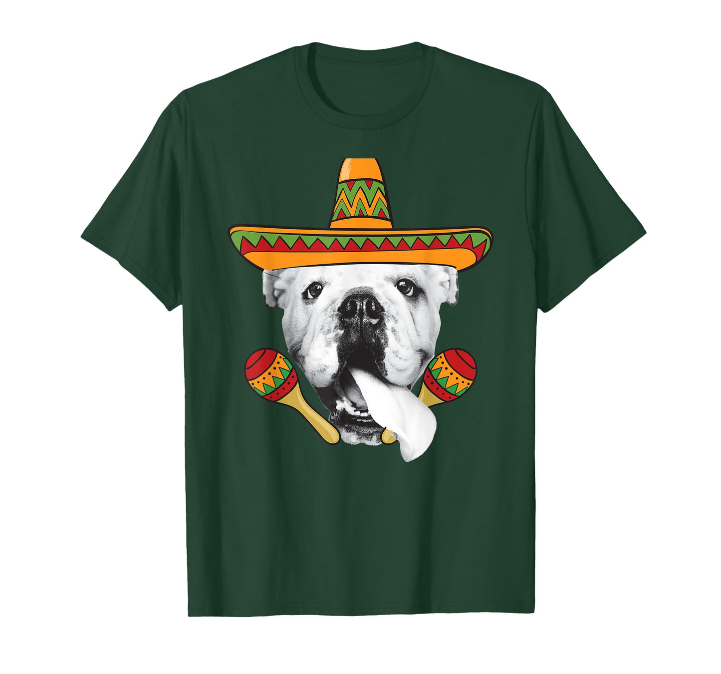English Bulldog Cinco de Mayo T-Shirt Funny Dog Sombrero Tee T-Shirt for Men Women Girls Kids