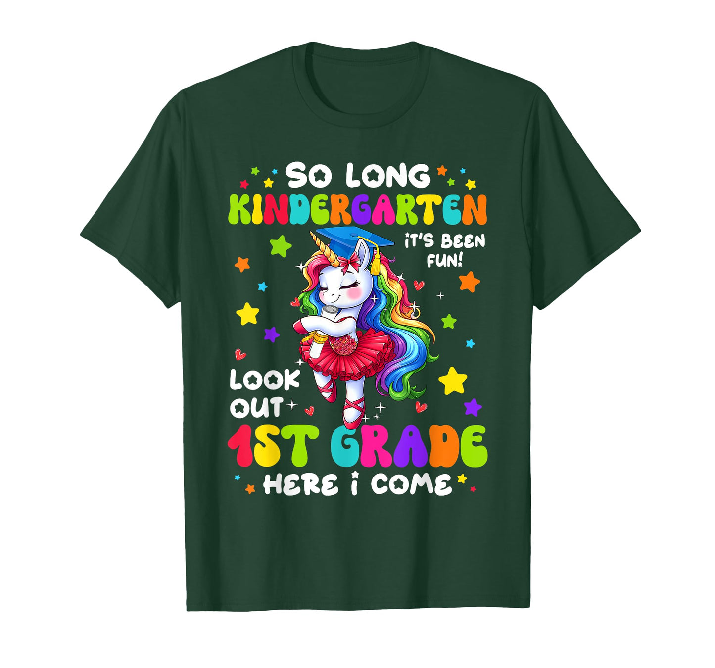 Kindergarten Graduation 2025 Magical Unicorn Girls Graduate T-Shirt