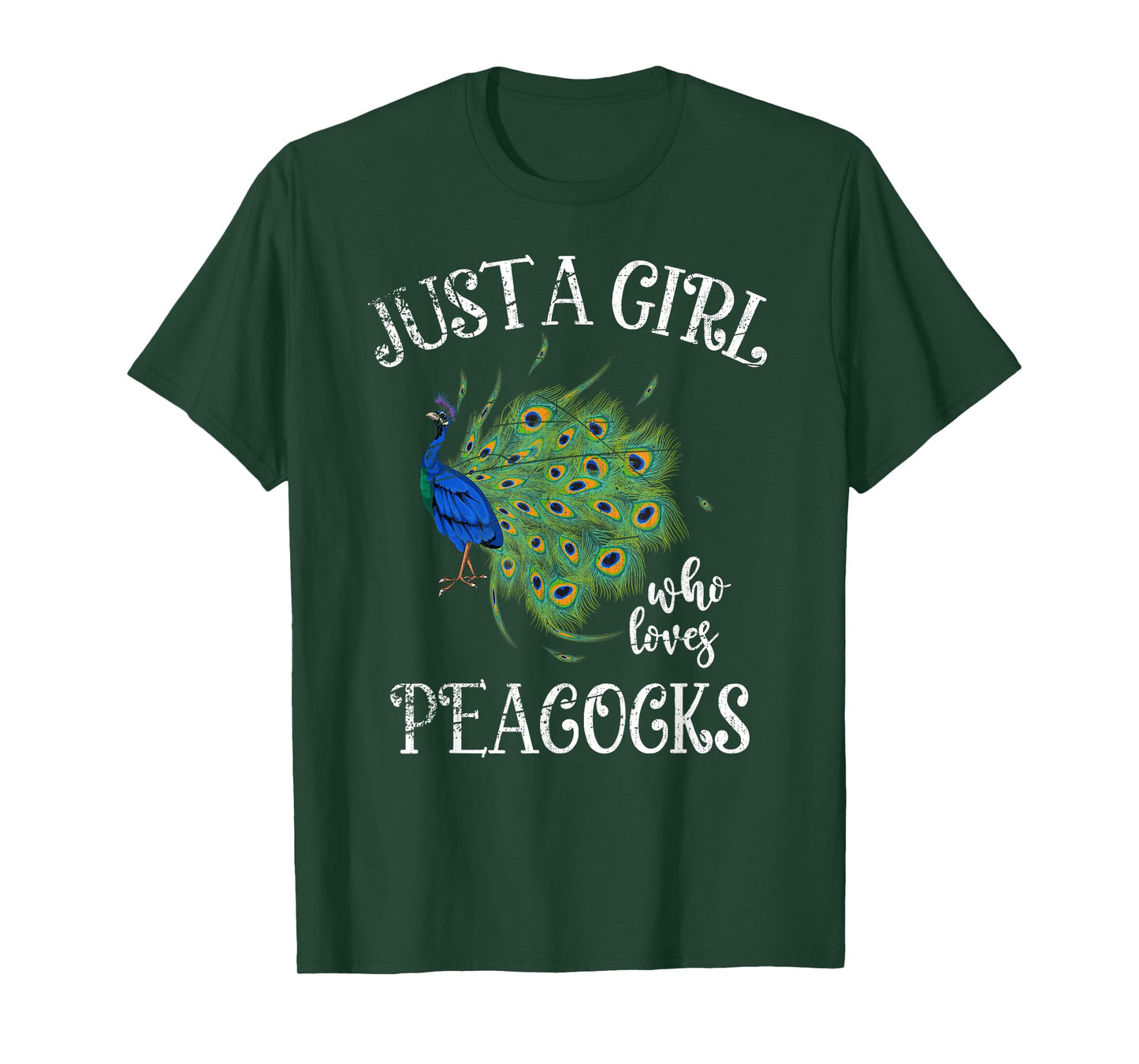Decorative Peacock Lover Girls Women Zoo Animal Bird Peacock T-Shirt