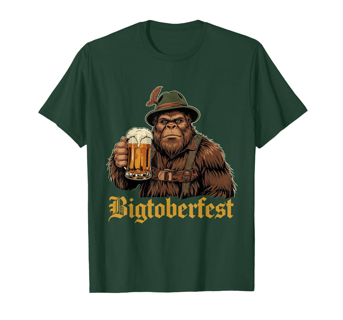 Funny Bigfoot Bigtoberfest Oktoberfest Beer Drinking Team T-Shirt