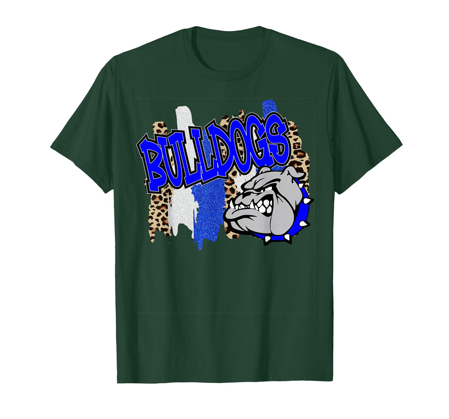 Bulldogs Swash School Spirit Blue White T-Shirt