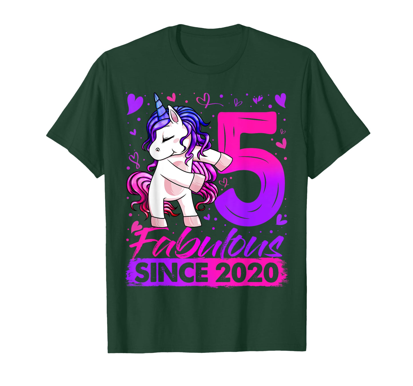 5 Year Old Unicorn Gifts For Girls 5th Birthday Girl Party T-Shirt