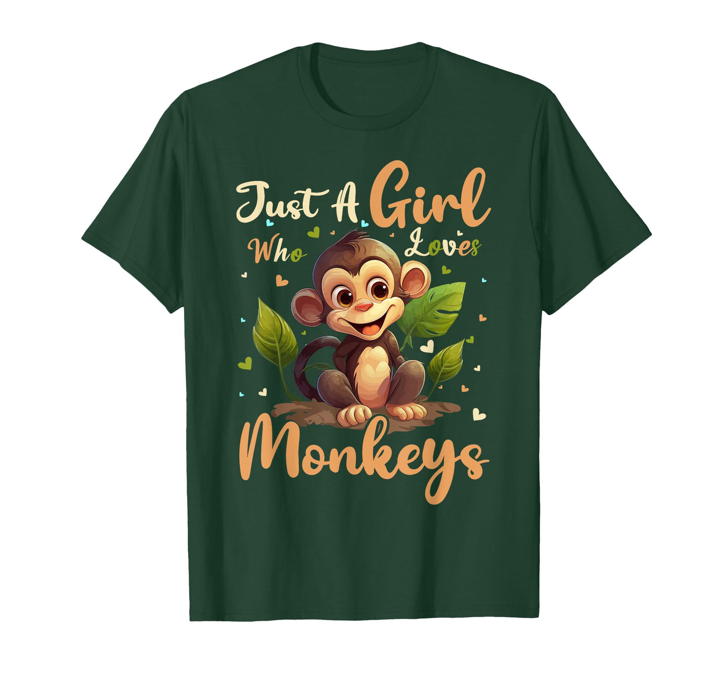 Monkey Lover Just A Girl Who Loves Monkeys T-Shirt