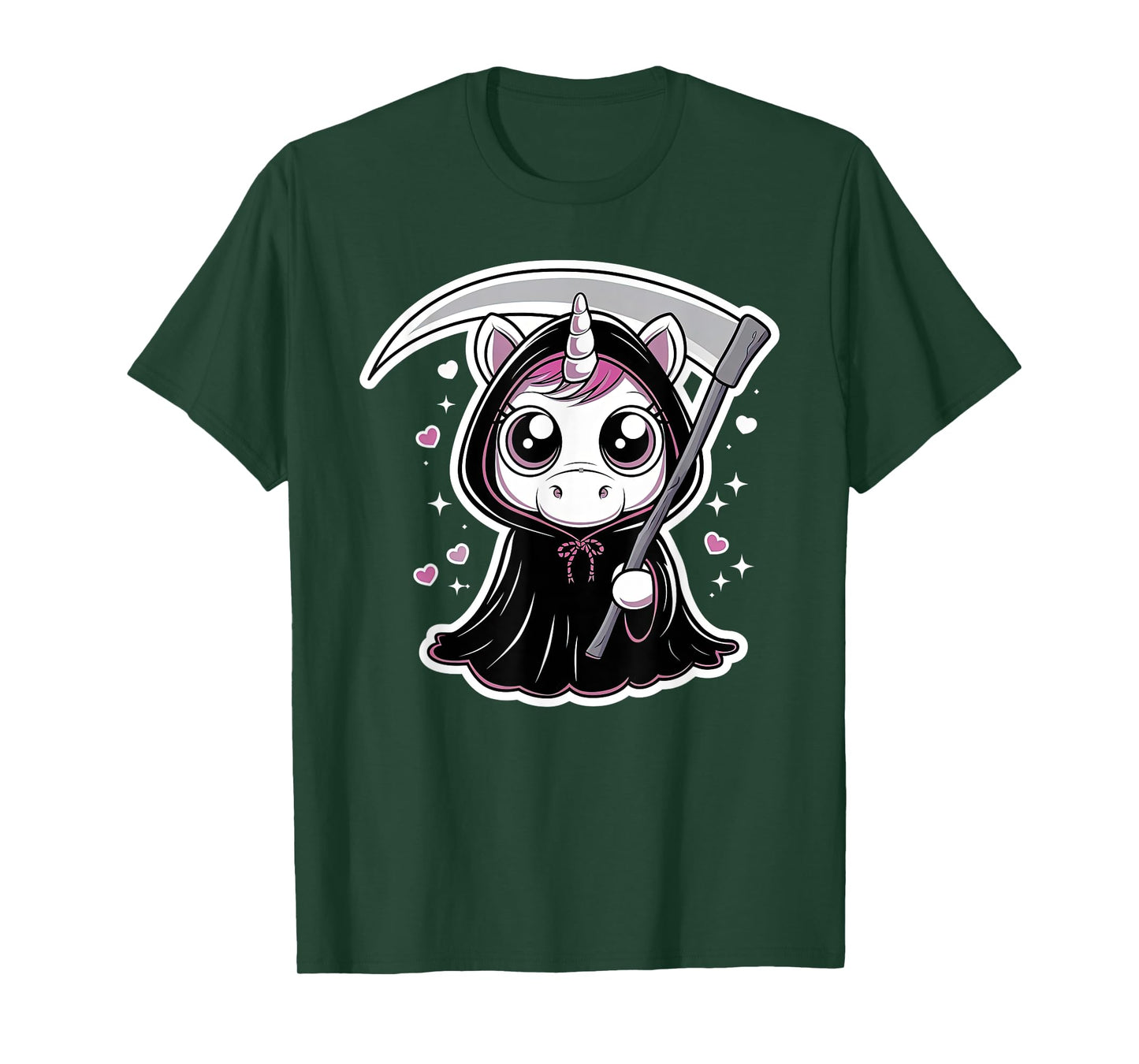 Kawaii Grim Reaper Unicorn T-Shirt