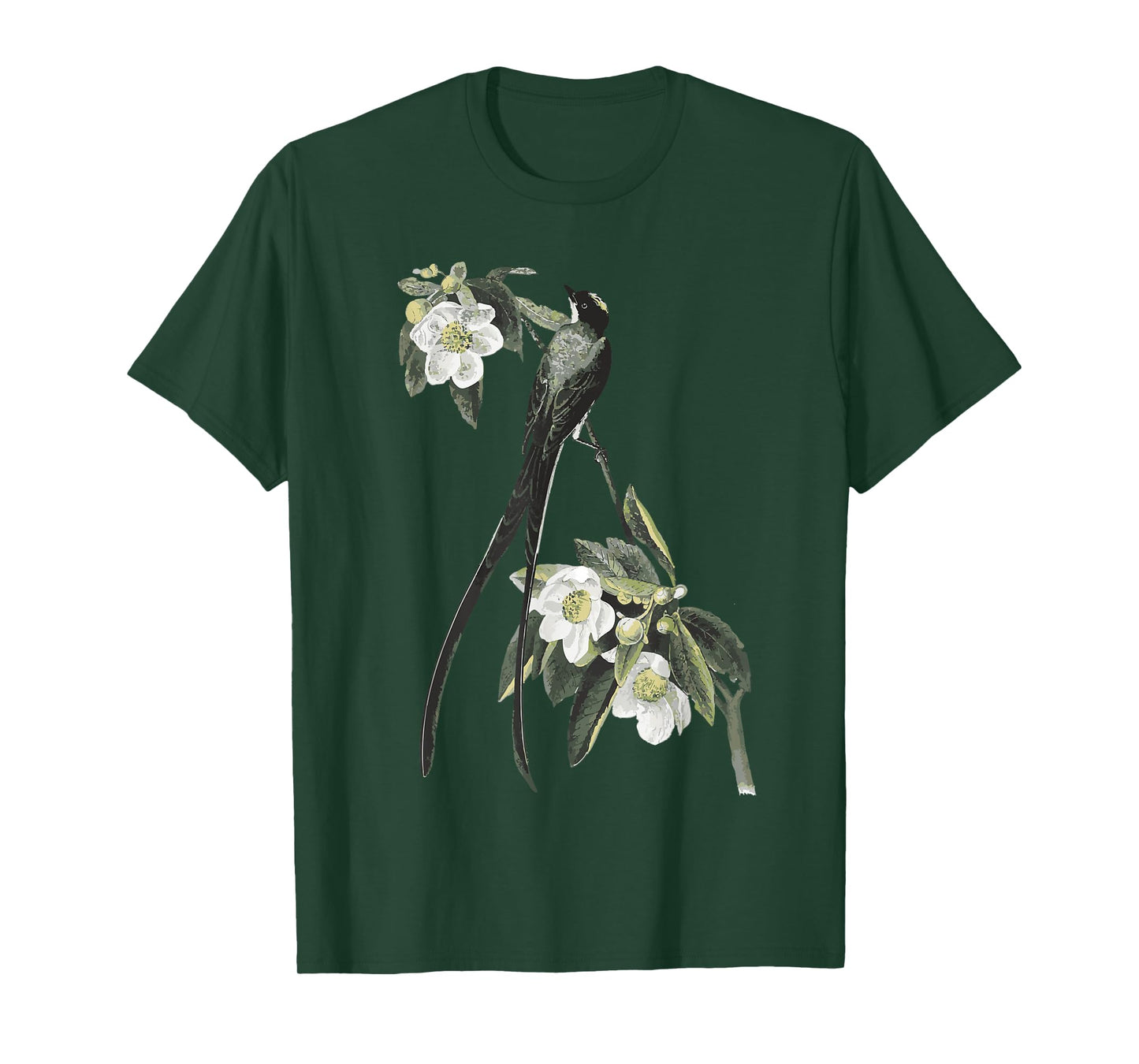 Fork Tailed Flycatcher Scissortail Garden Flower Bird Lover T-Shirt