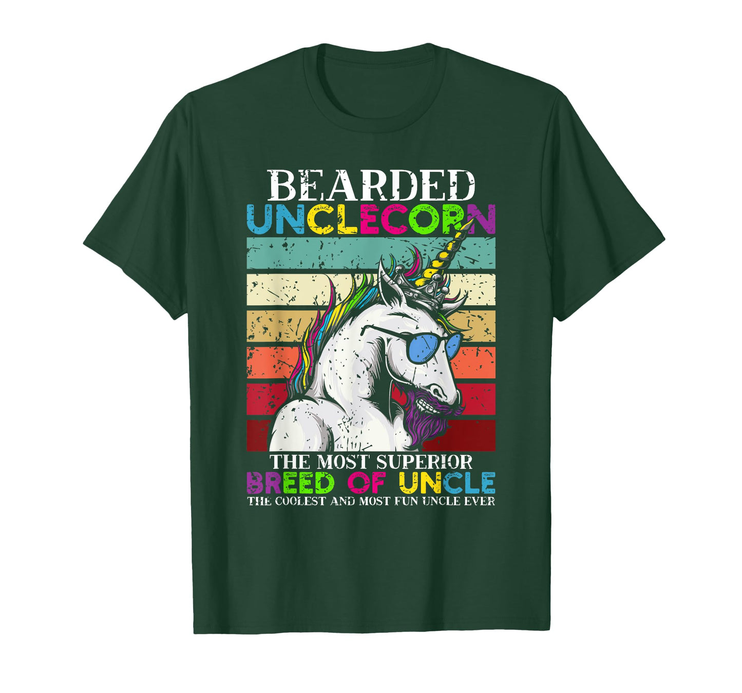 Bearded Unclecorn Uncle Unicorn Men Funny T-Shirt