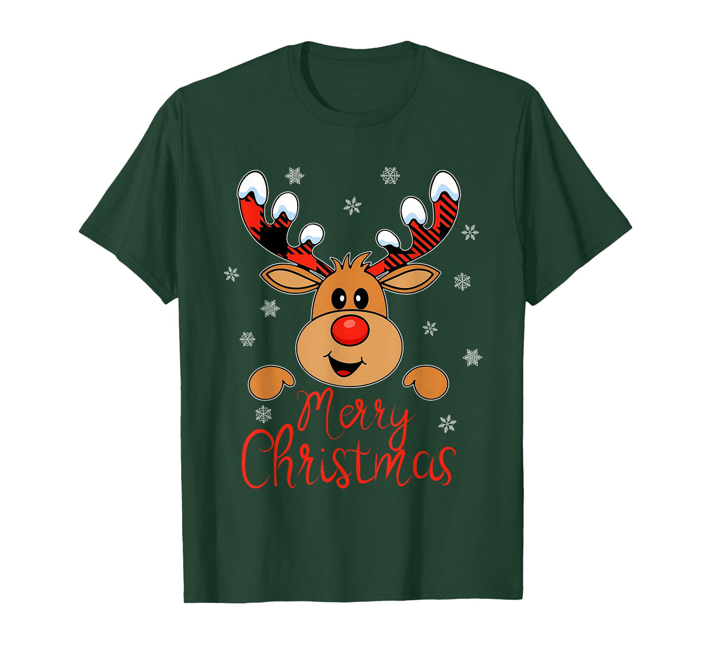 Merry Christmas Reindeer Xmas Family Men Women T-Shirt