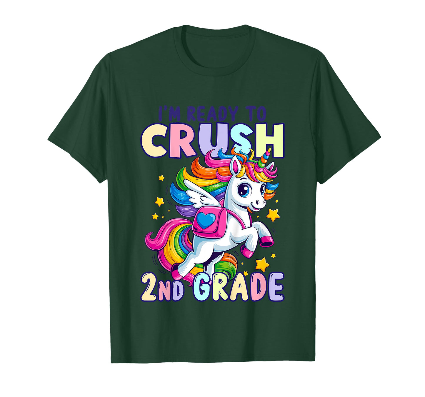 Crush 2nd Grade Unicorn Girls Kids Back To School T-Shirt