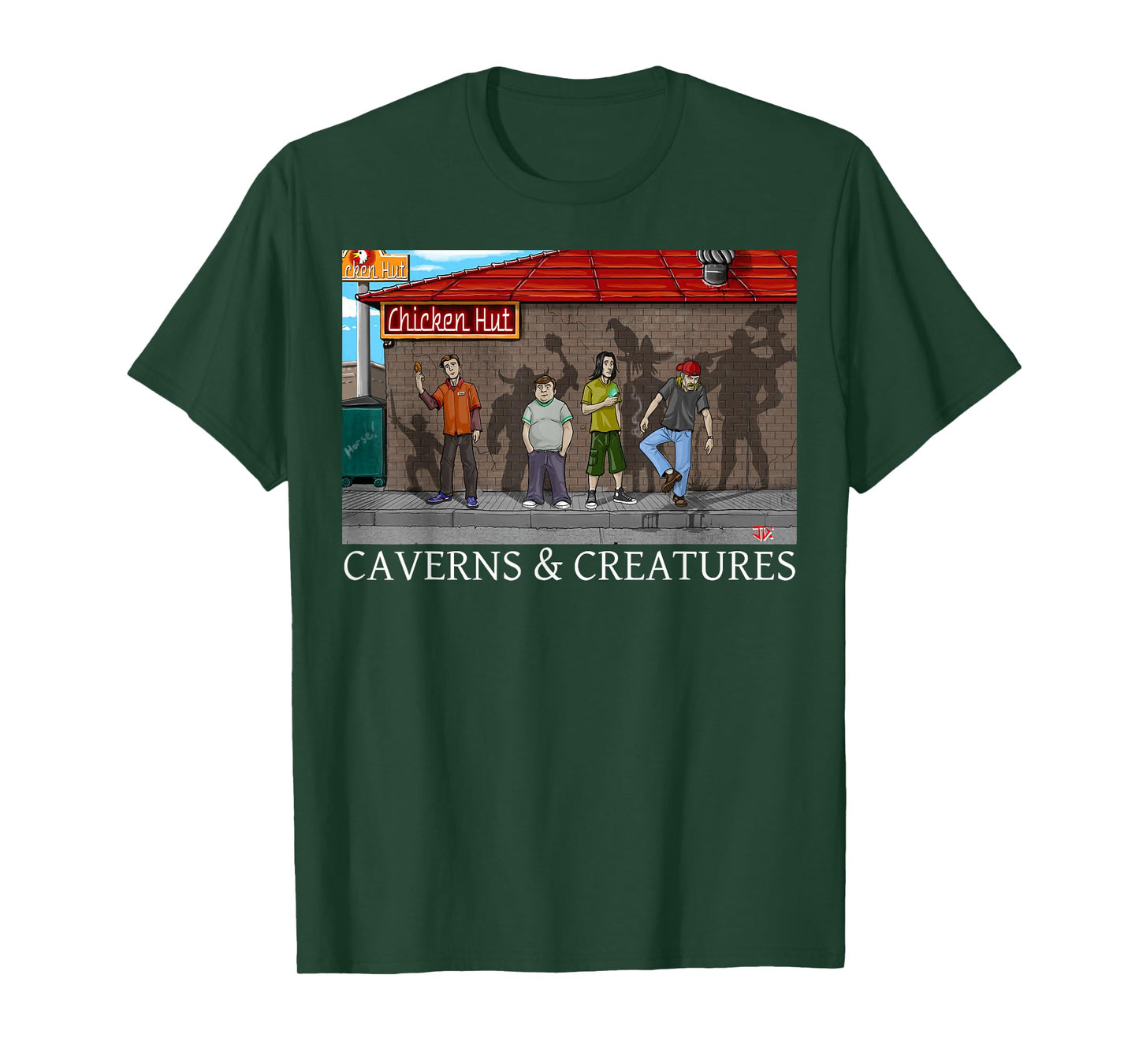 Chicken Hut Caverns & Creatures T-Shirt