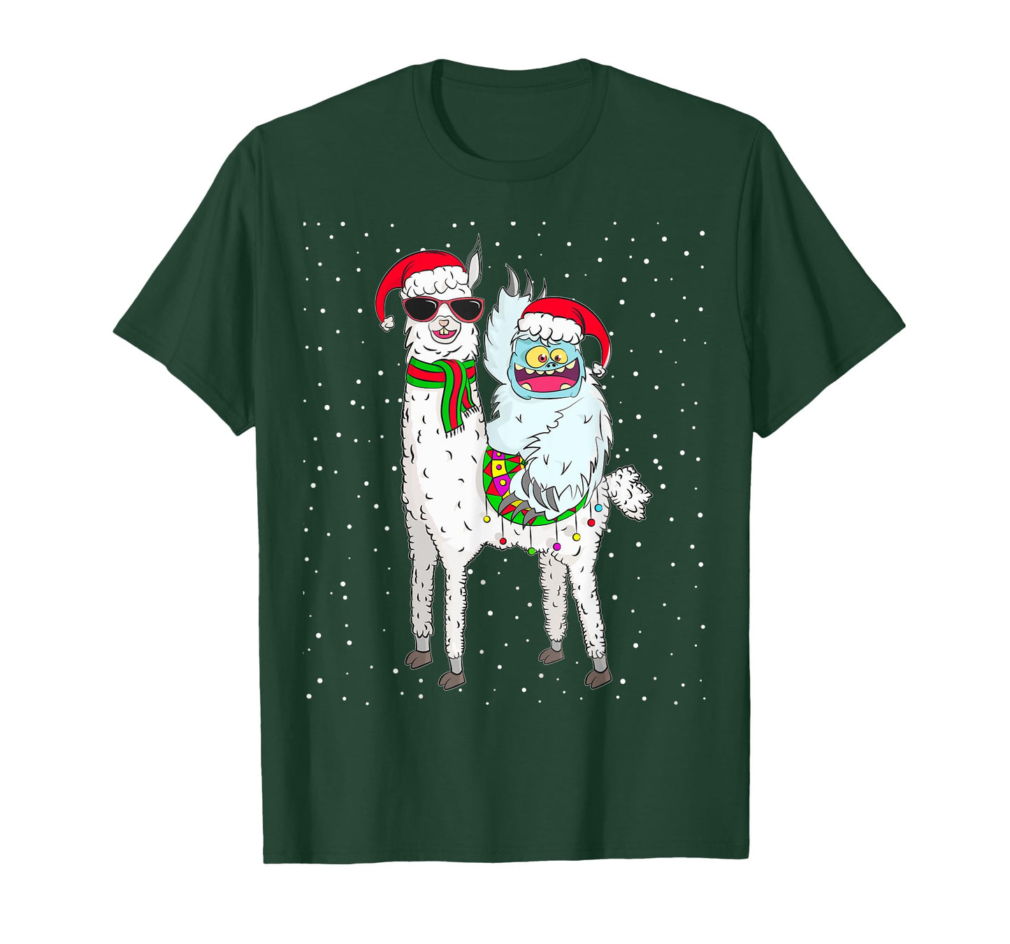Yeti To Party Santa Hat Llama Christmas Pajama Xmas Gift T-Shirt