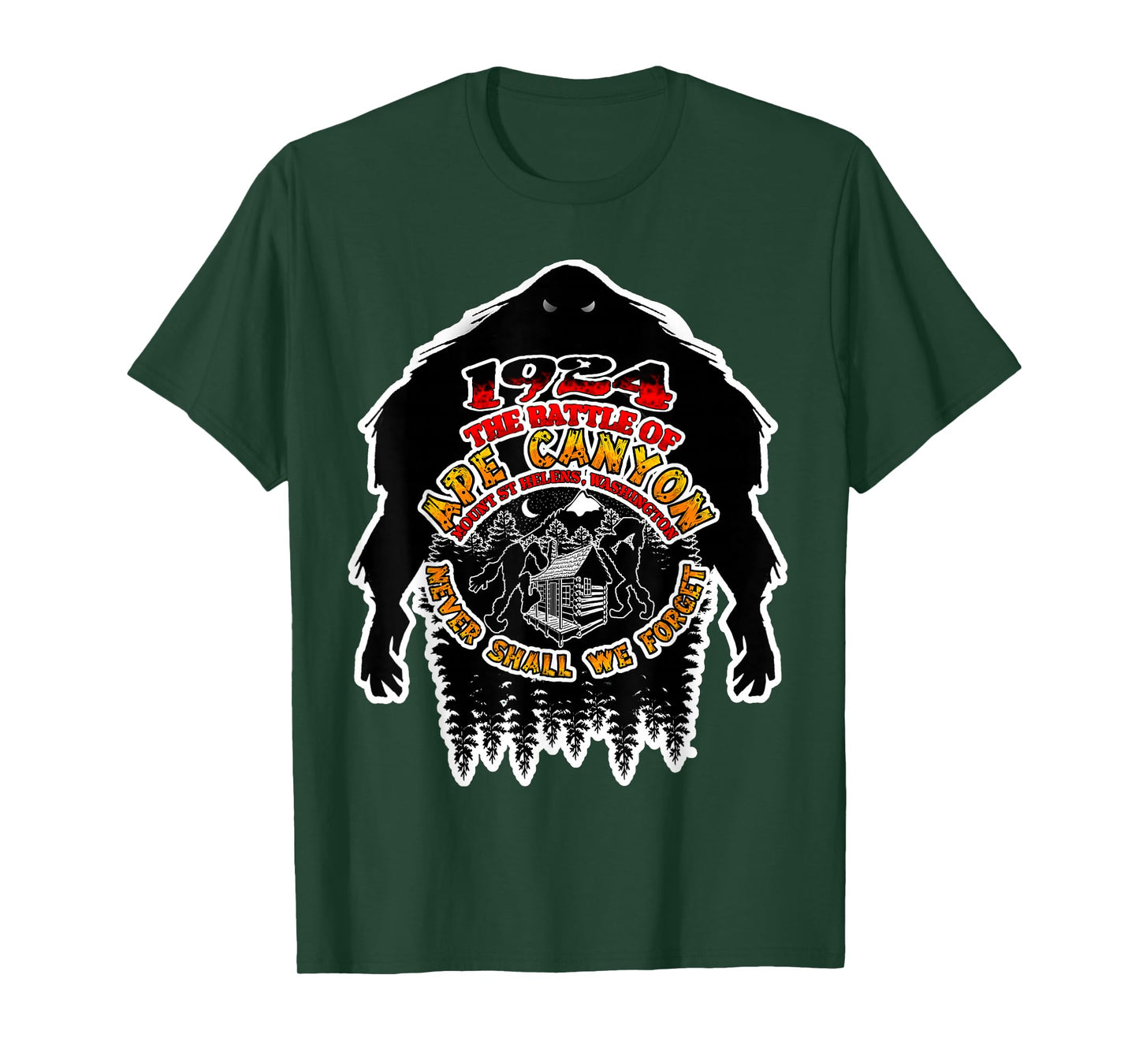 Battle of Ape Canyon; Bigfoot Sasquatch Mt. St. Helens T-Shirt