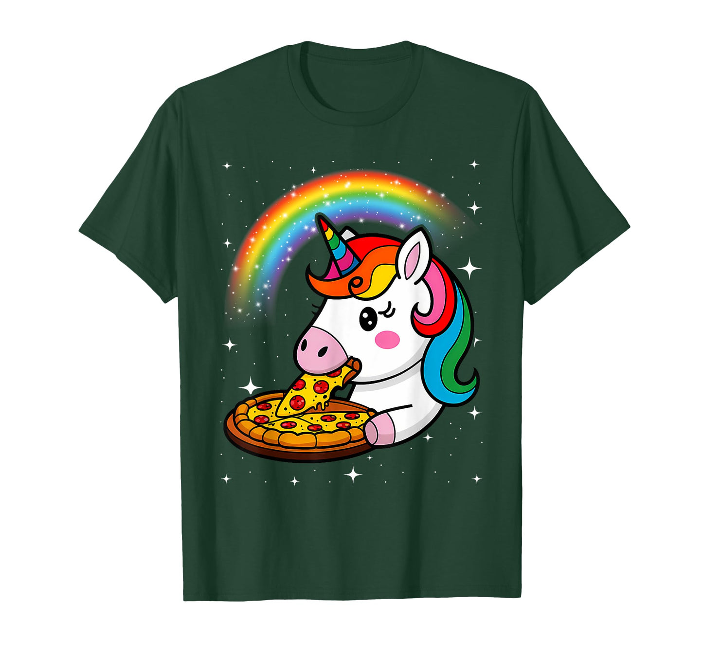 Unicorn Eating Pizza Unicorn Lovers Pizza Lovers T-Shirt