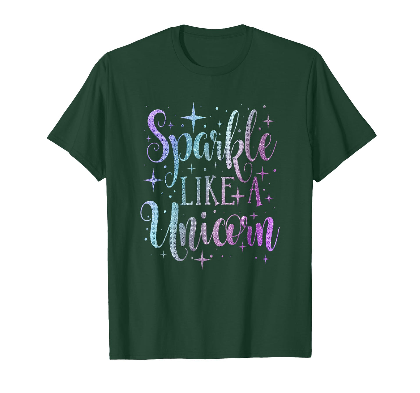 Sparkle Like A Unicorn Shirt Girls Purple Teal Blush Ombre T-Shirt