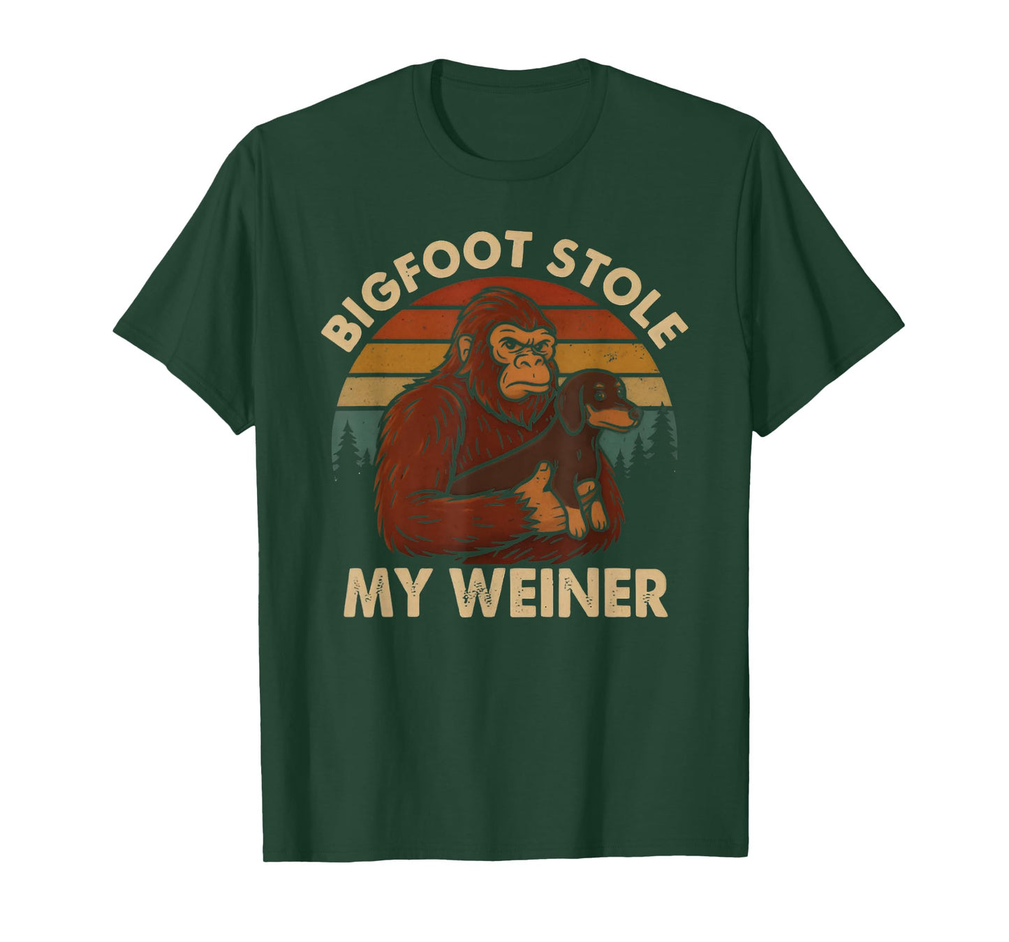 Bigfoot Sasquatch Bigfoot Stole My Weiner T-Shirt