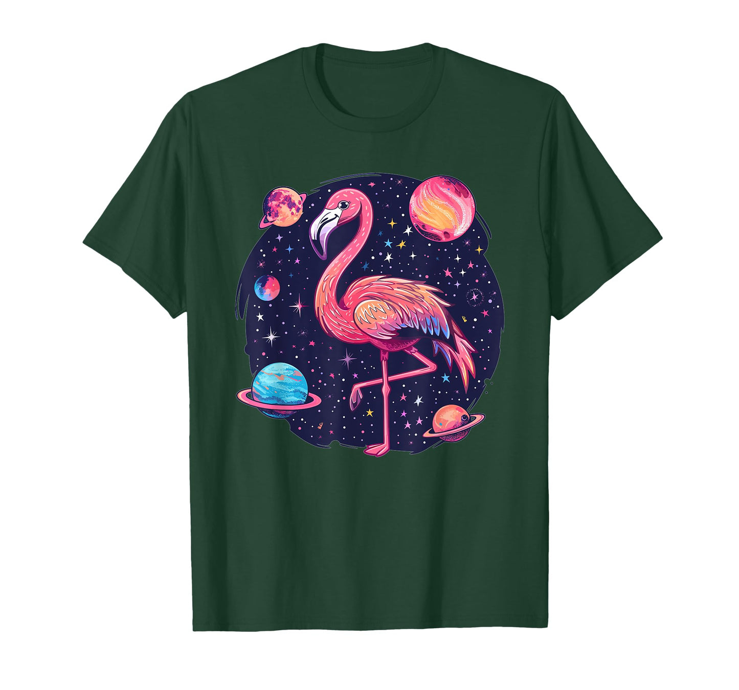 Outer Space Flamingo I Space T-Shirt