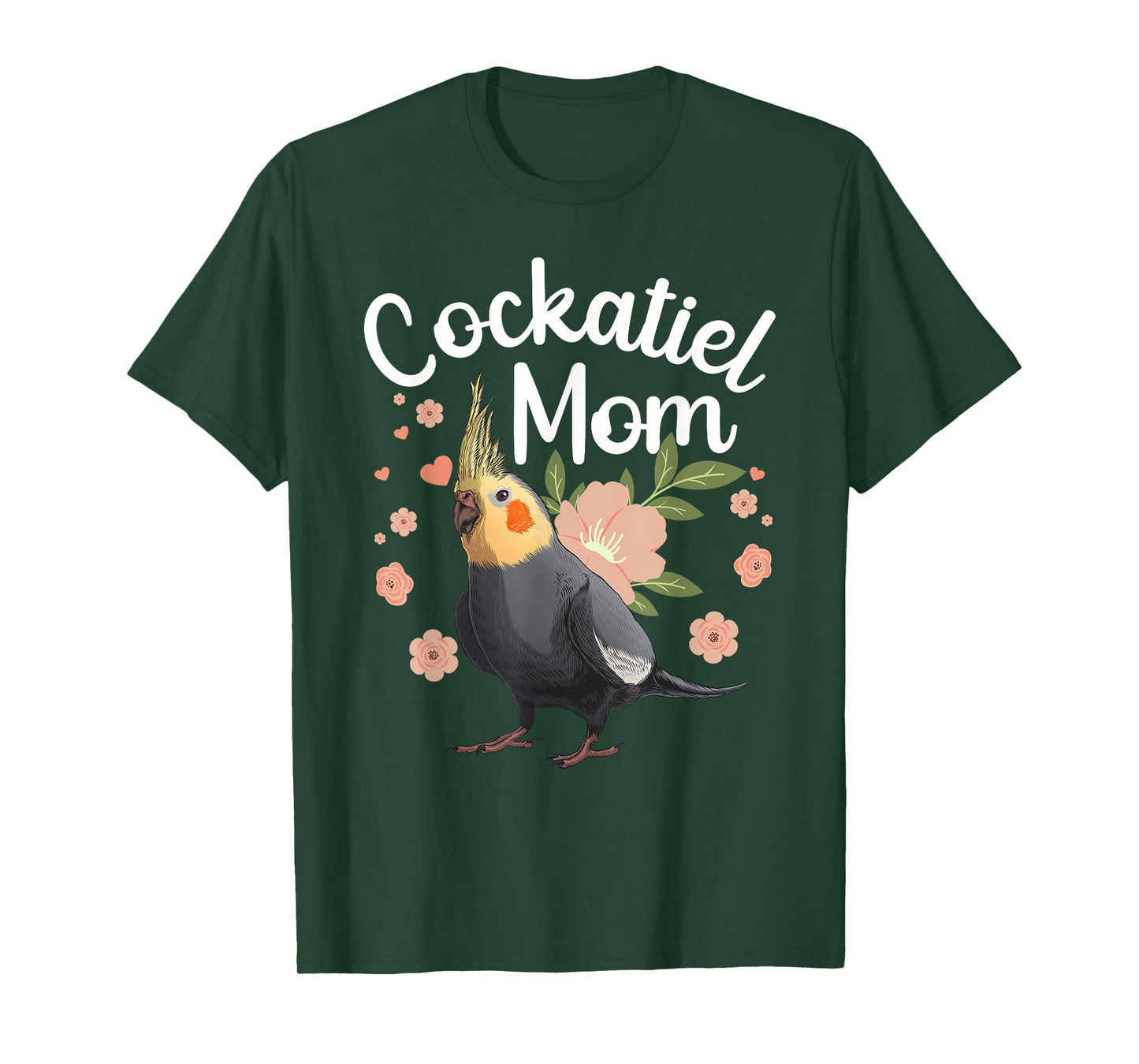 Cool Cockatiel Art For Mom Women Parrot Parakeet Bird Lover T-Shirt