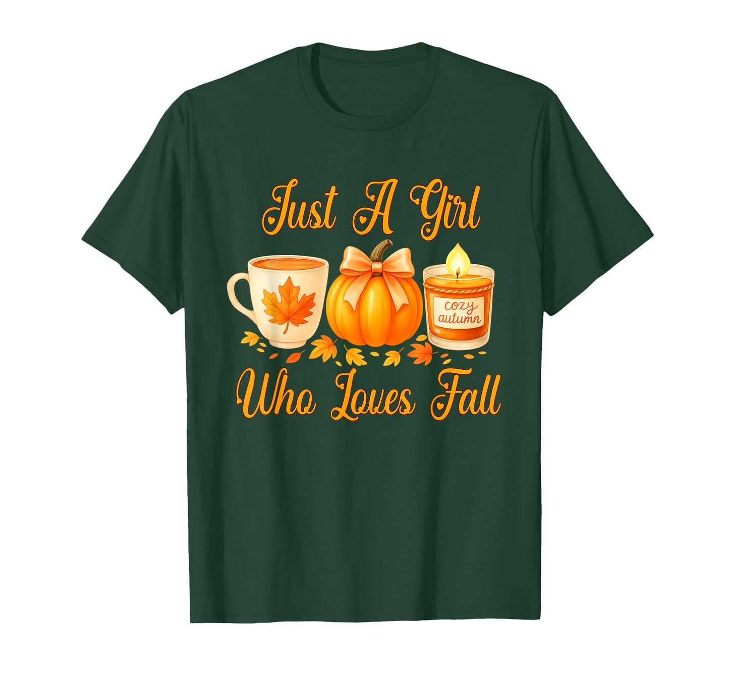 Just A Girl Who Loves Fall Pumpkin Cozy Autumn T-Shirt