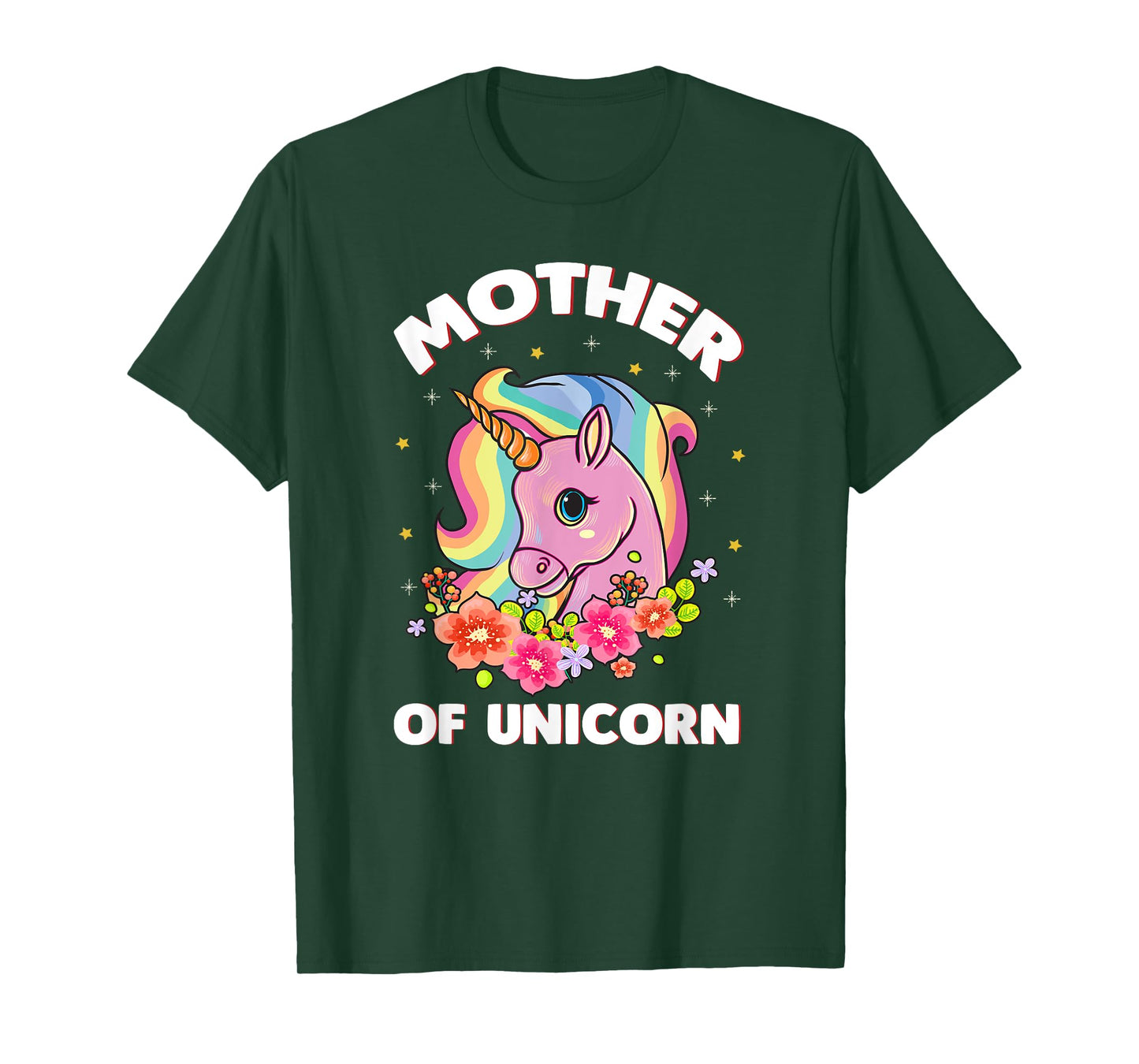 Mom Mother of Unicorn Daughter Son T Shirt Magical