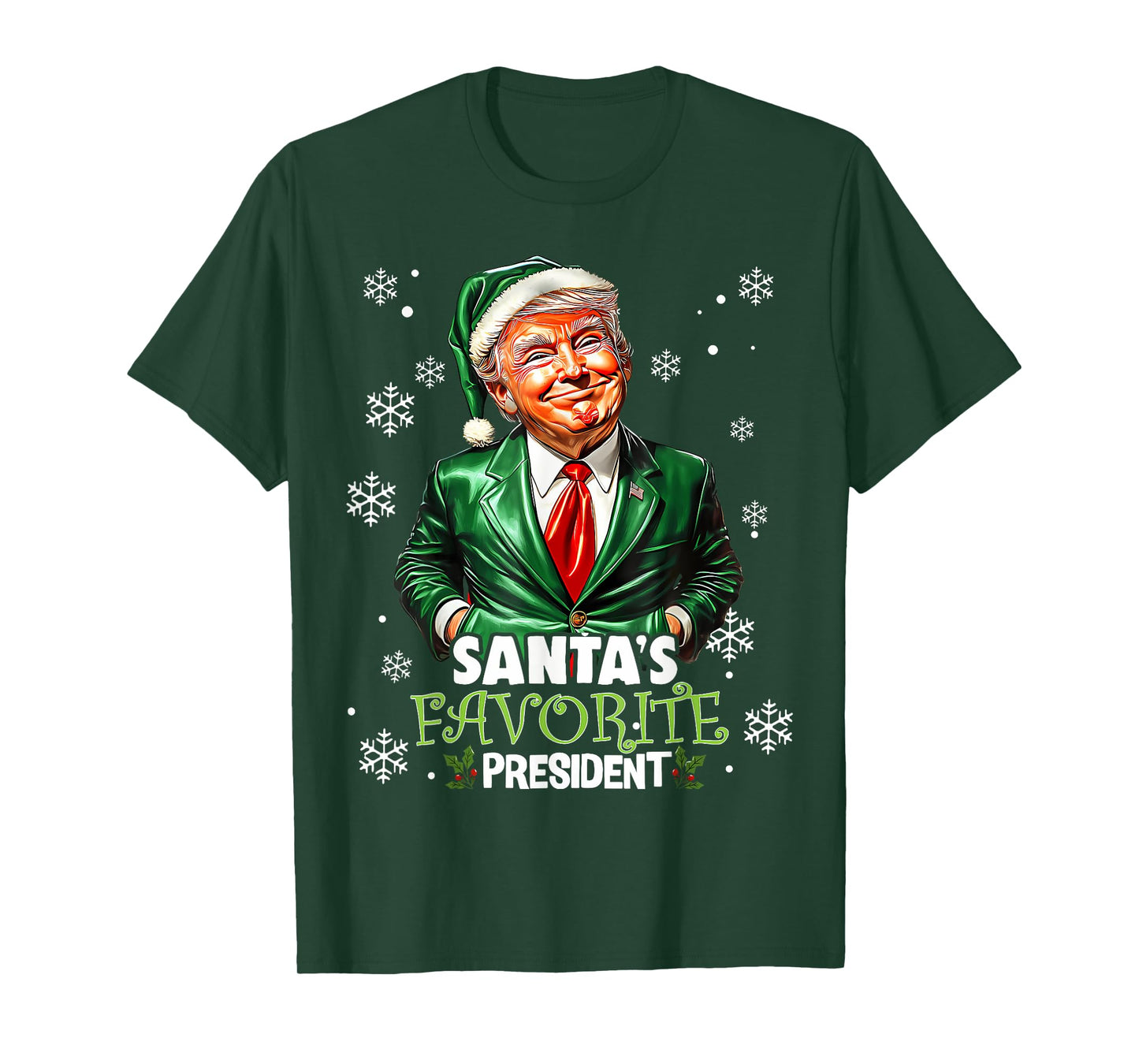 Santa's Favorite President Funny Trump Christmas Xmas T-Shirt