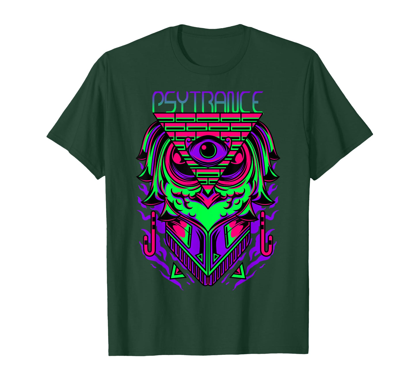 Psytrance Shirt, Rave Shirt, Techno Owl, EDM, Trippy 3rd Eye T-Shirt