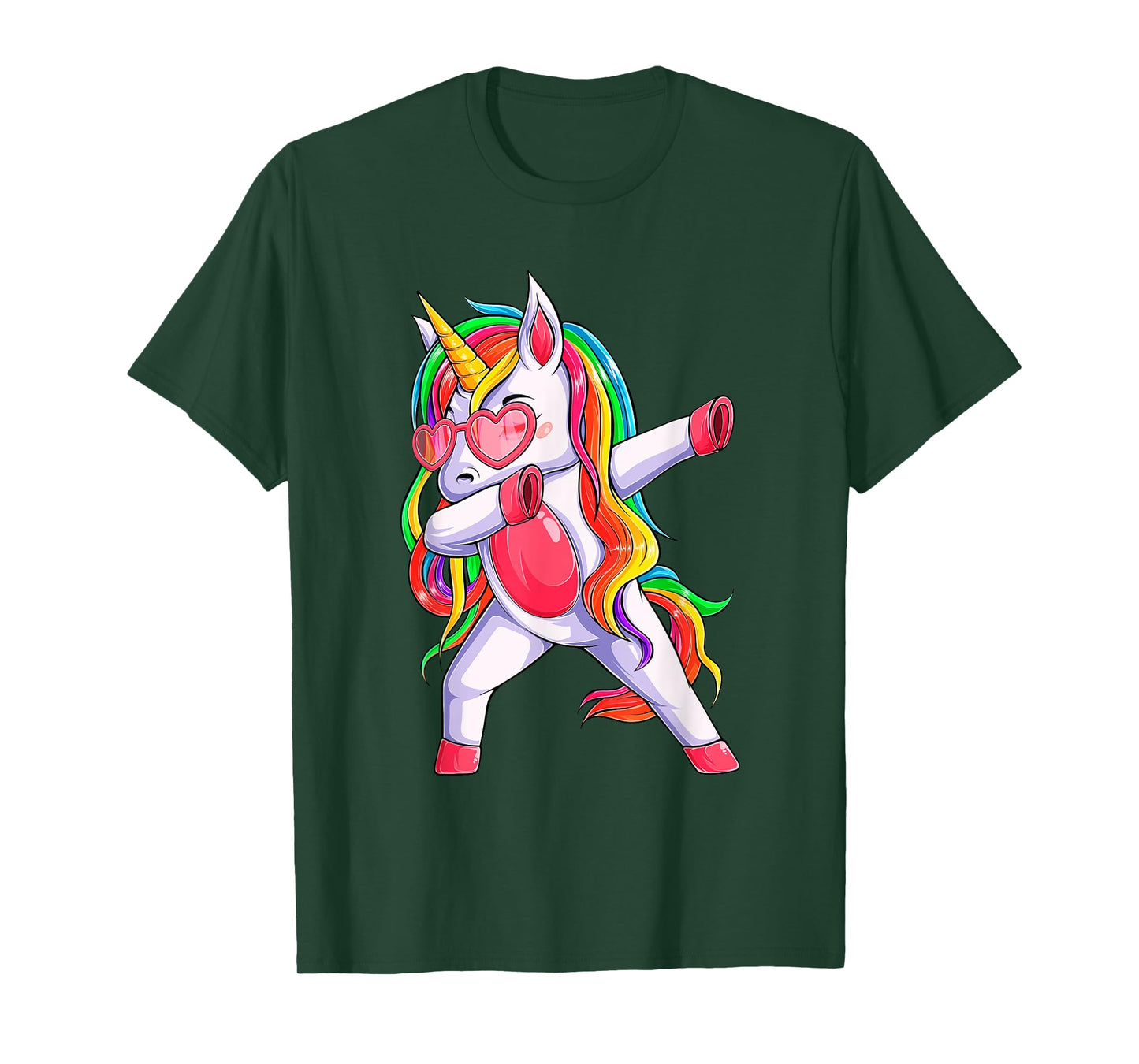 Dabbing Unicorn Party Birthday Rainbow Girls Kids Women Dab T-Shirt