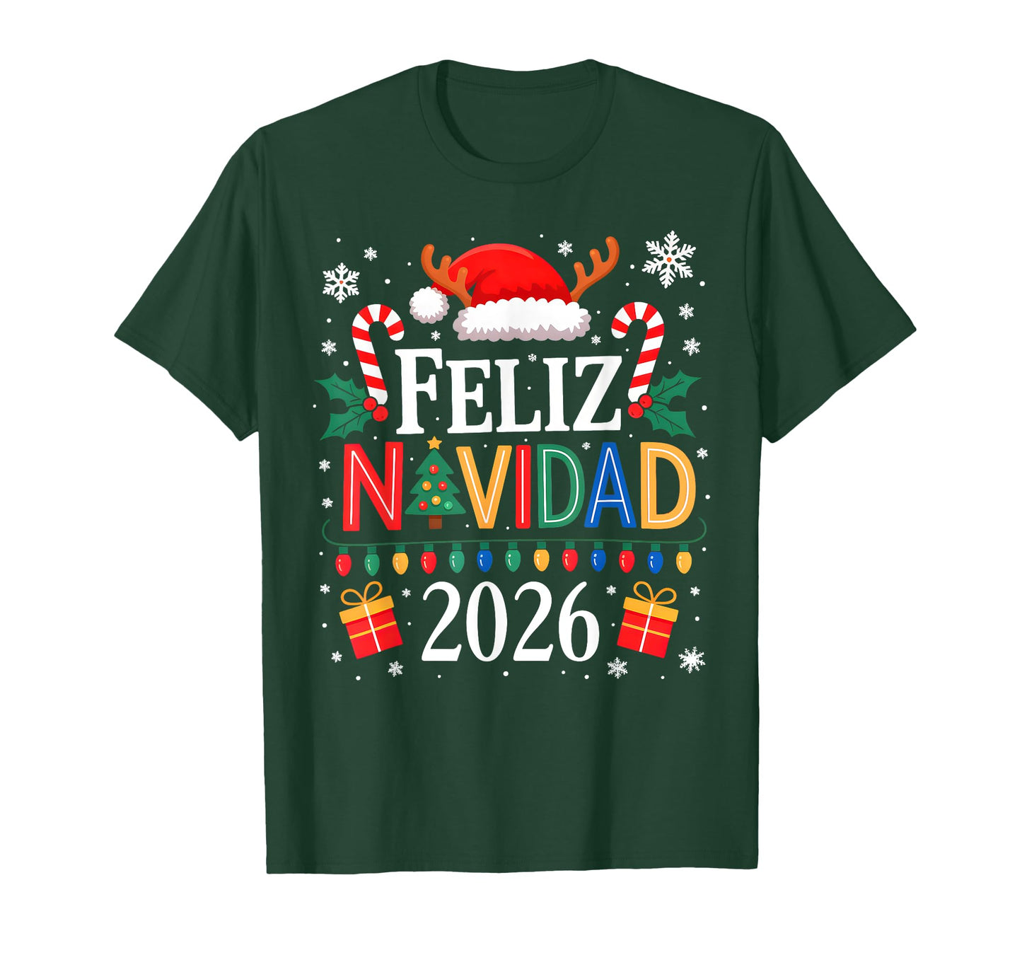 Feliz Navidad 2026 Matching Family Spanish Christmas Mexican T-Shirt