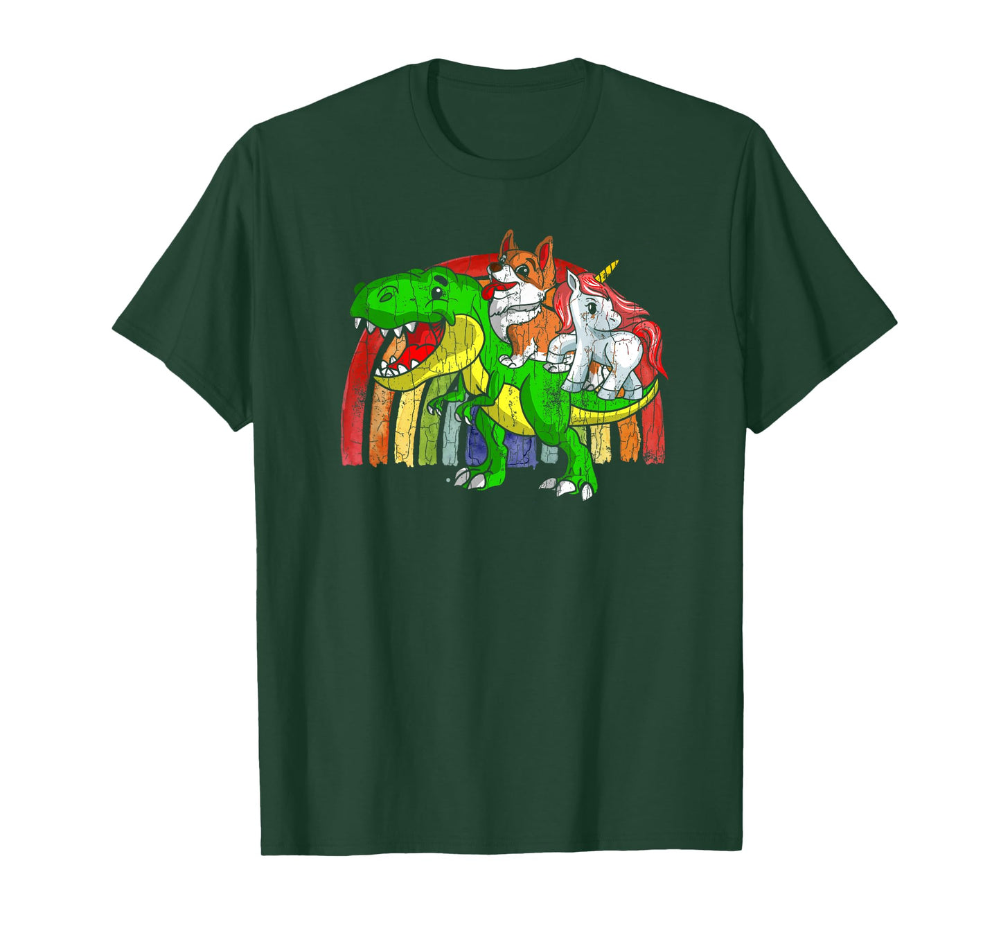 Australian Cattle Dog Unicorn Dinosaur Rex T-Shirt