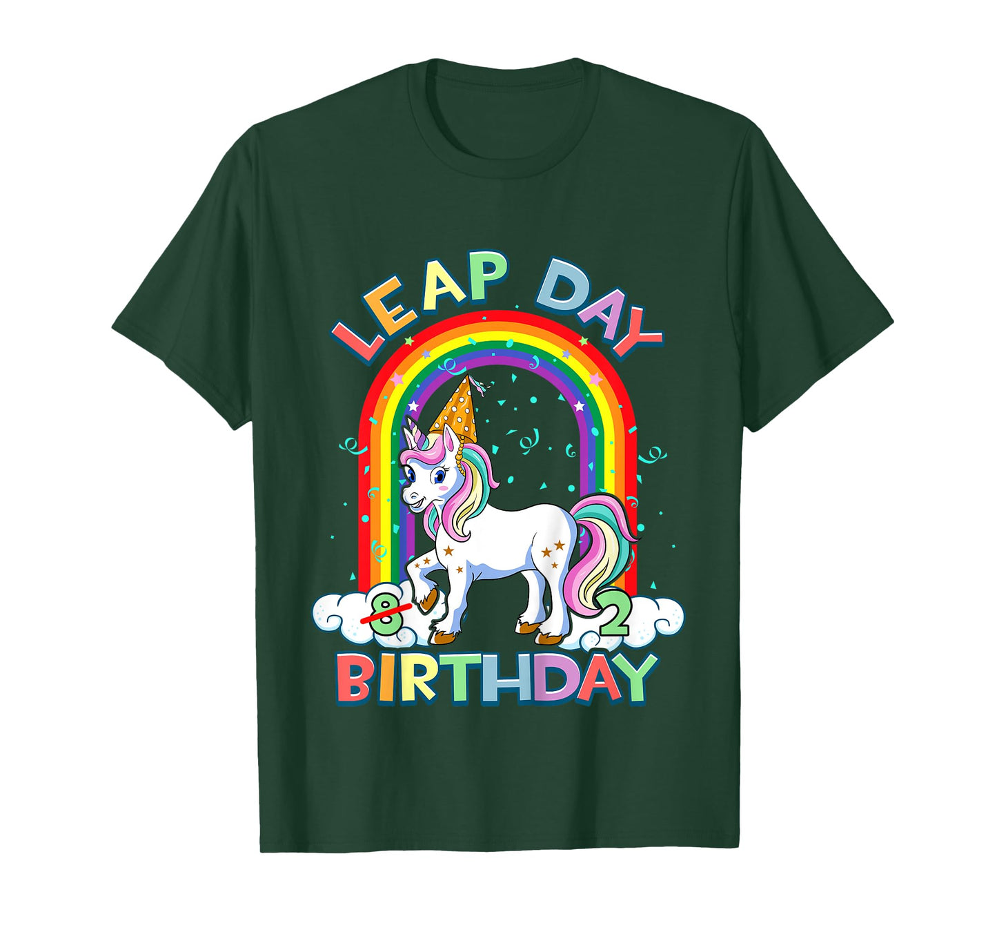 Kids Leap Day Birthday 8th February 29 8 Year Old Girl Gift T-Shirt