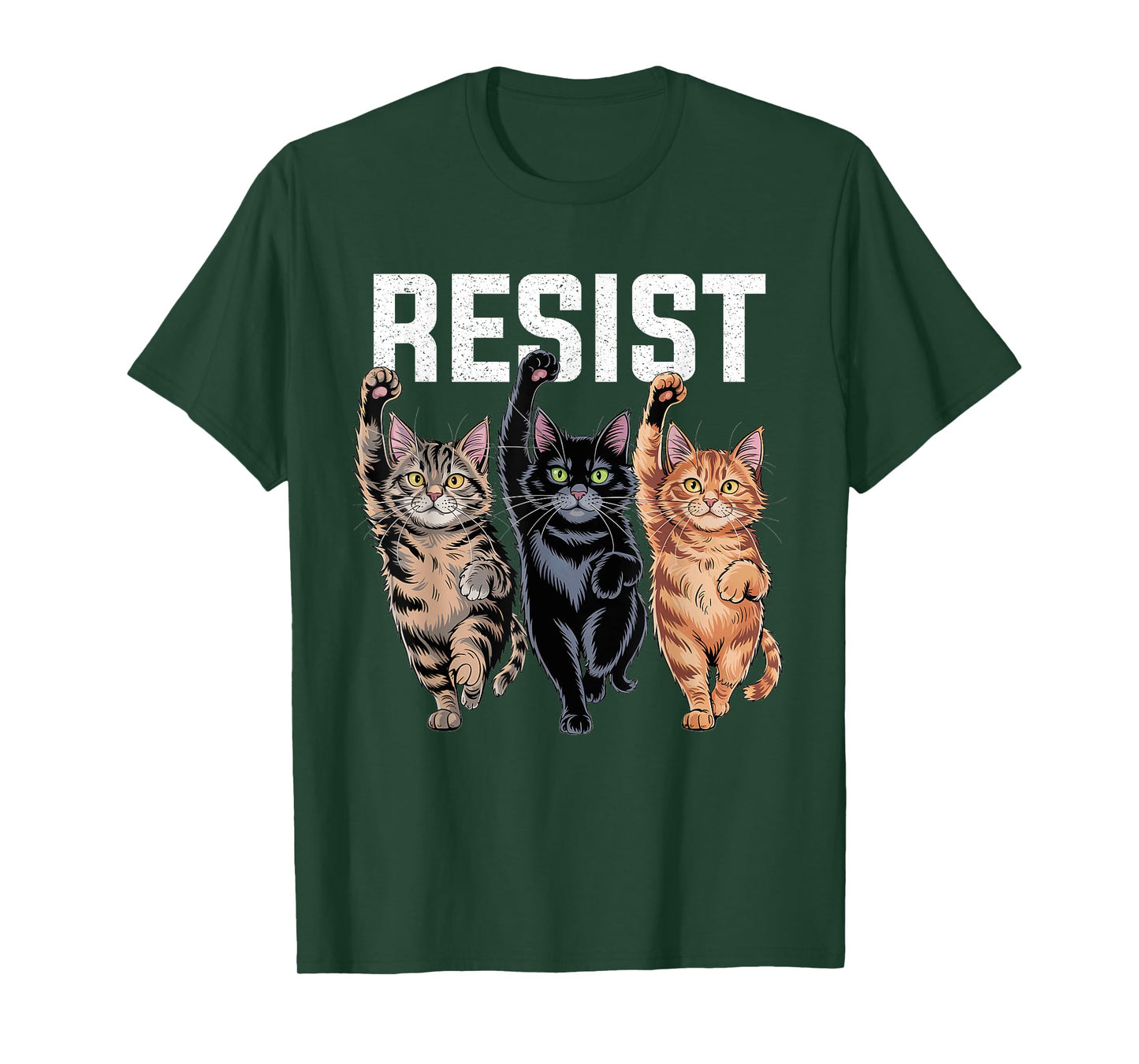 Funny Cats Resist Cat Protest Against Tariffs Men Women Kids T-Shirt