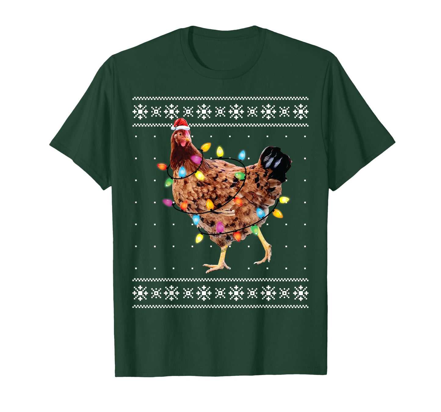 Funny Christmas Santa Chicken Xmas Ugly Sweater T-Shirt