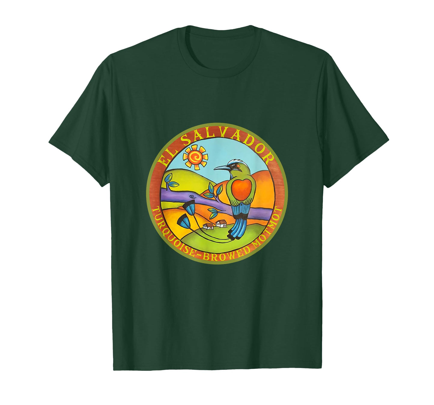 El Salvador Turquoise Browed Motmot bird watching travel T-Shirt