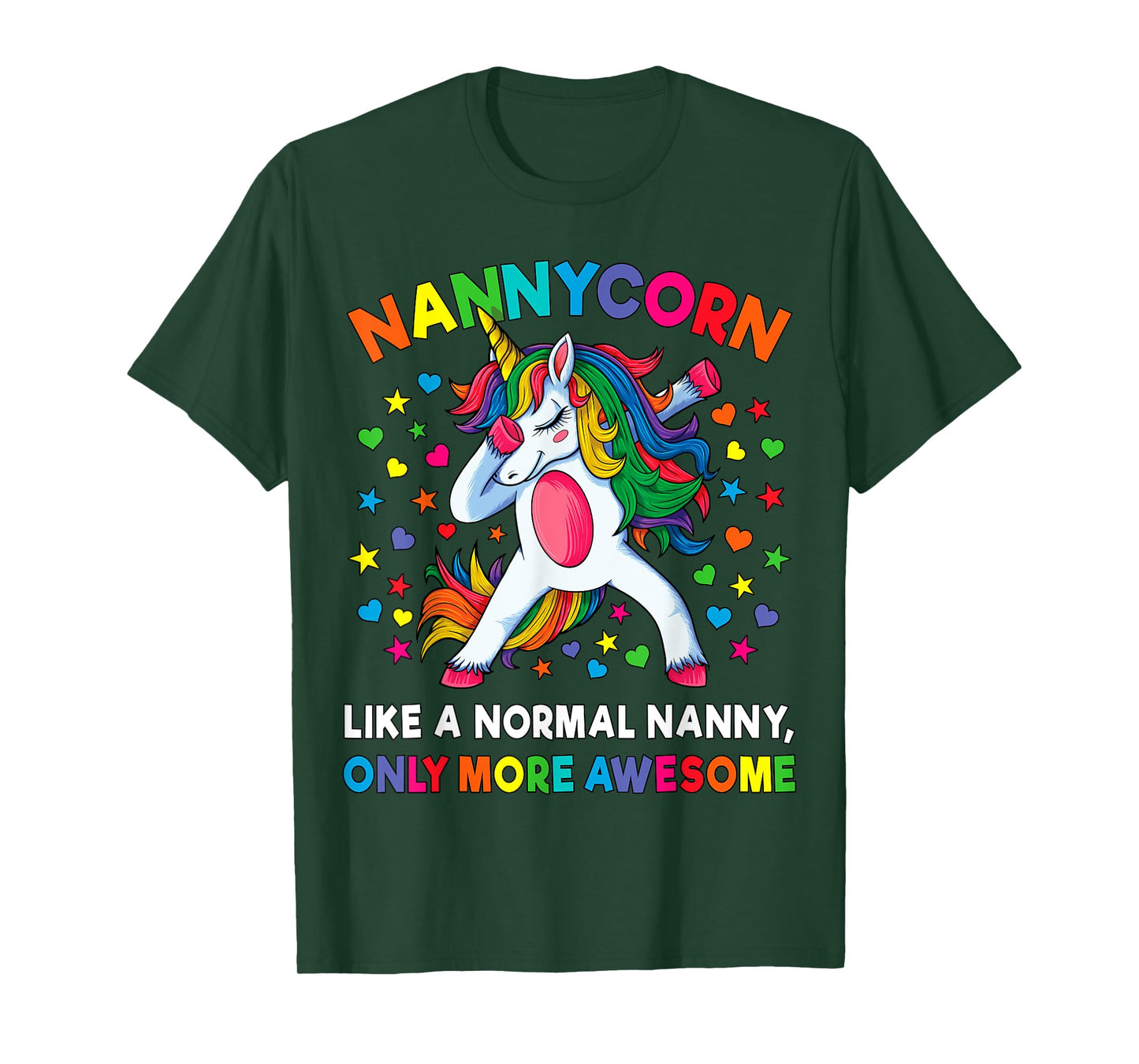 Nannycorn Like A Nanny Only Awesome Dabbing Unicorn Women T-Shirt
