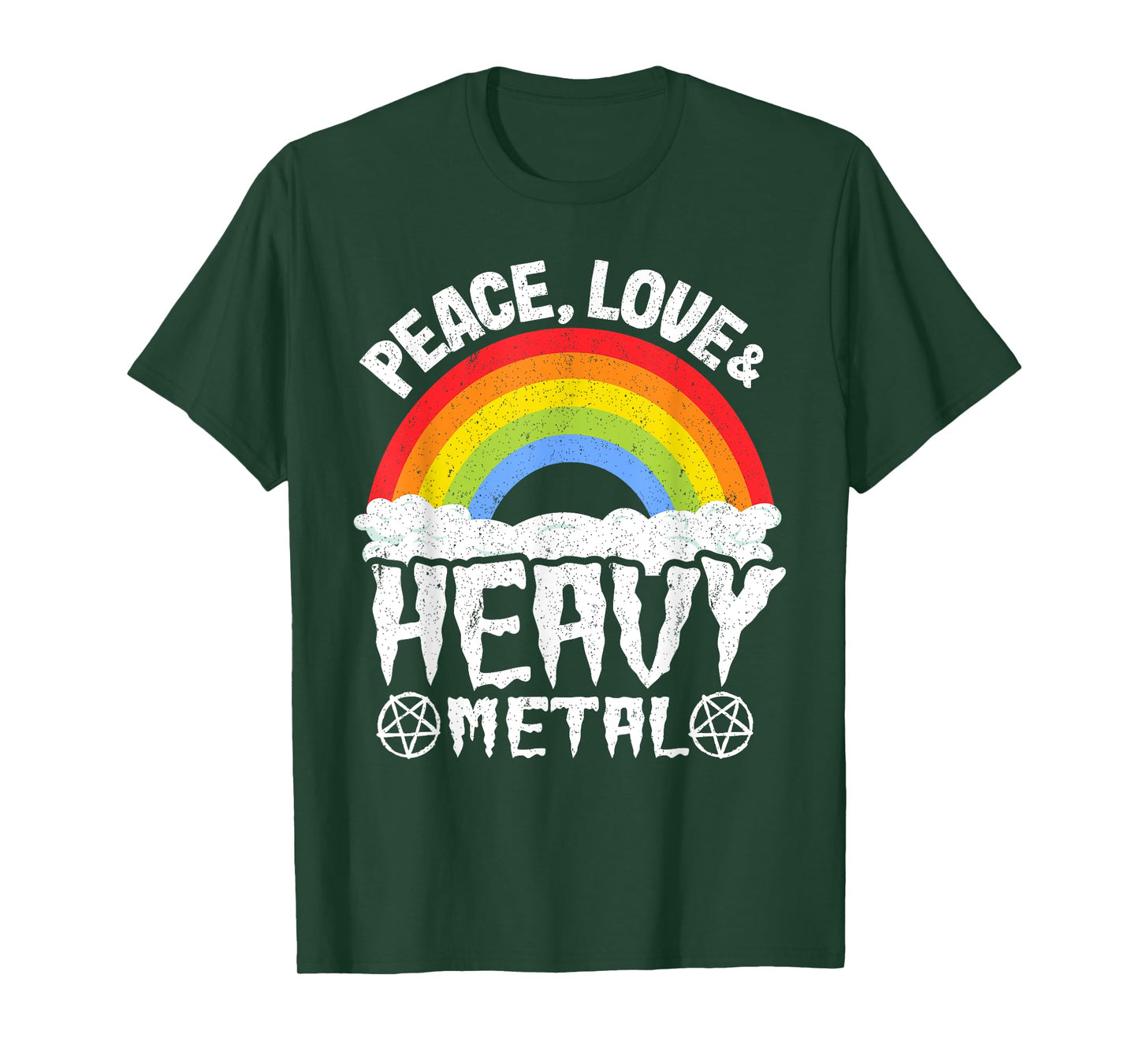 Kids Band Metal Rainbow Unicorn Peace Love & Heavy Metal T-Shirt