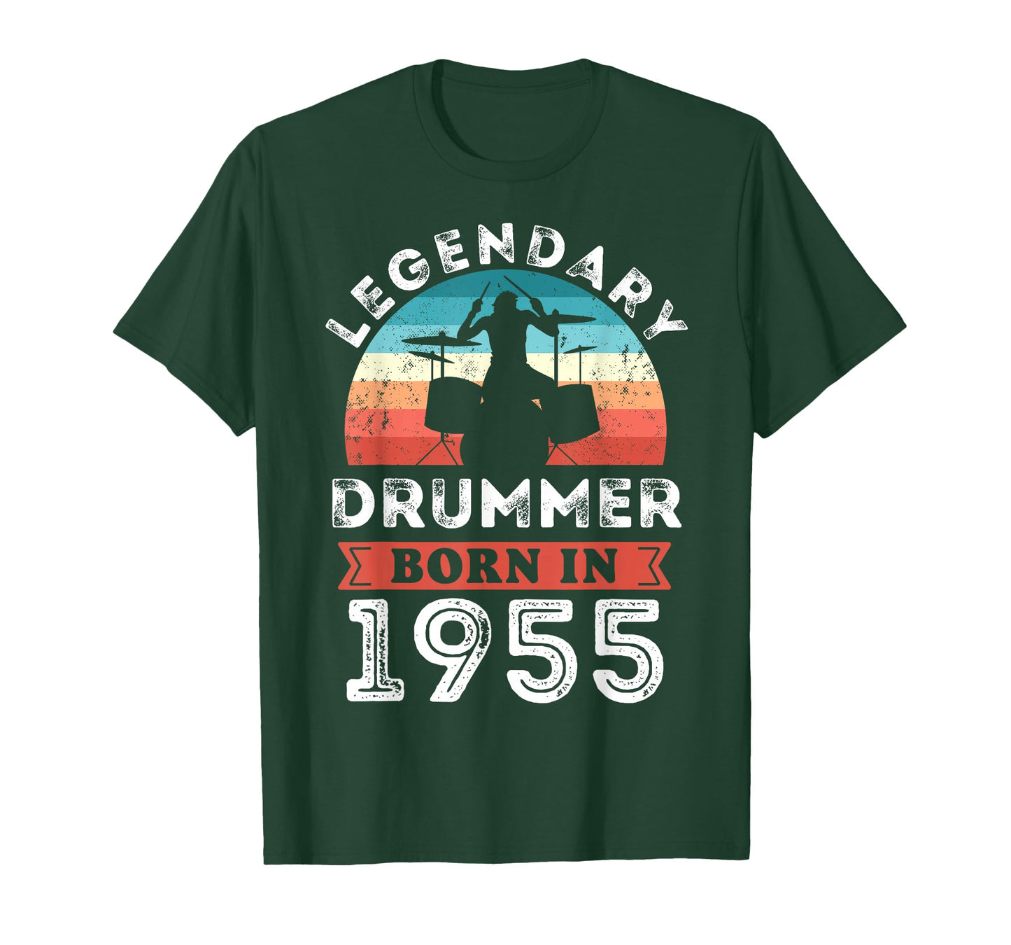Legendary Drummer born 1955 70th Birthday Gifts Drumming T-Shirt