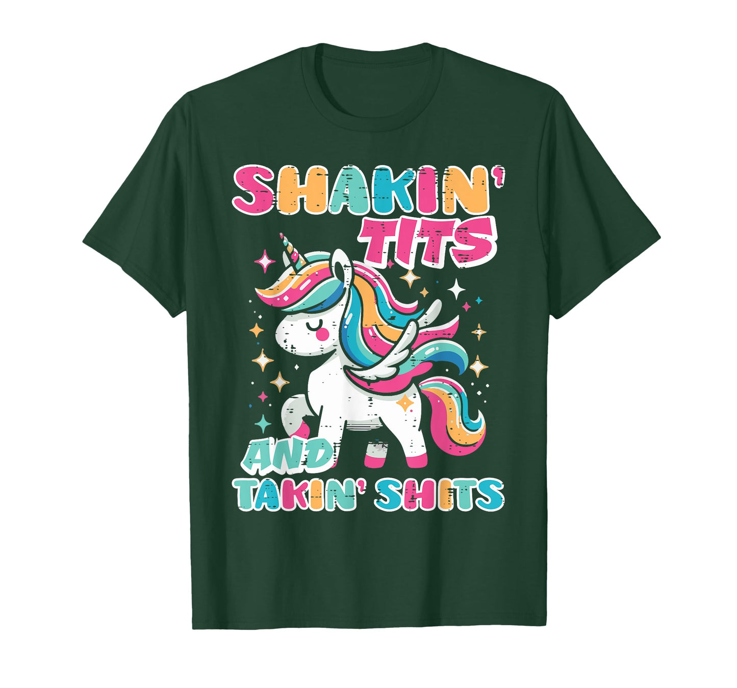 Inappropriate Shakin Takin Unicorn Funny Humor Joke Women T-Shirt