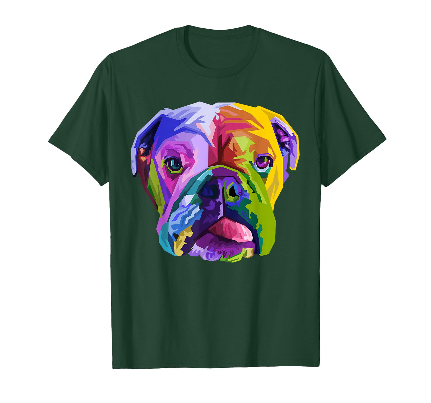 English British Bulldog Pop Art Portrait for Dog Owners T-Shirt