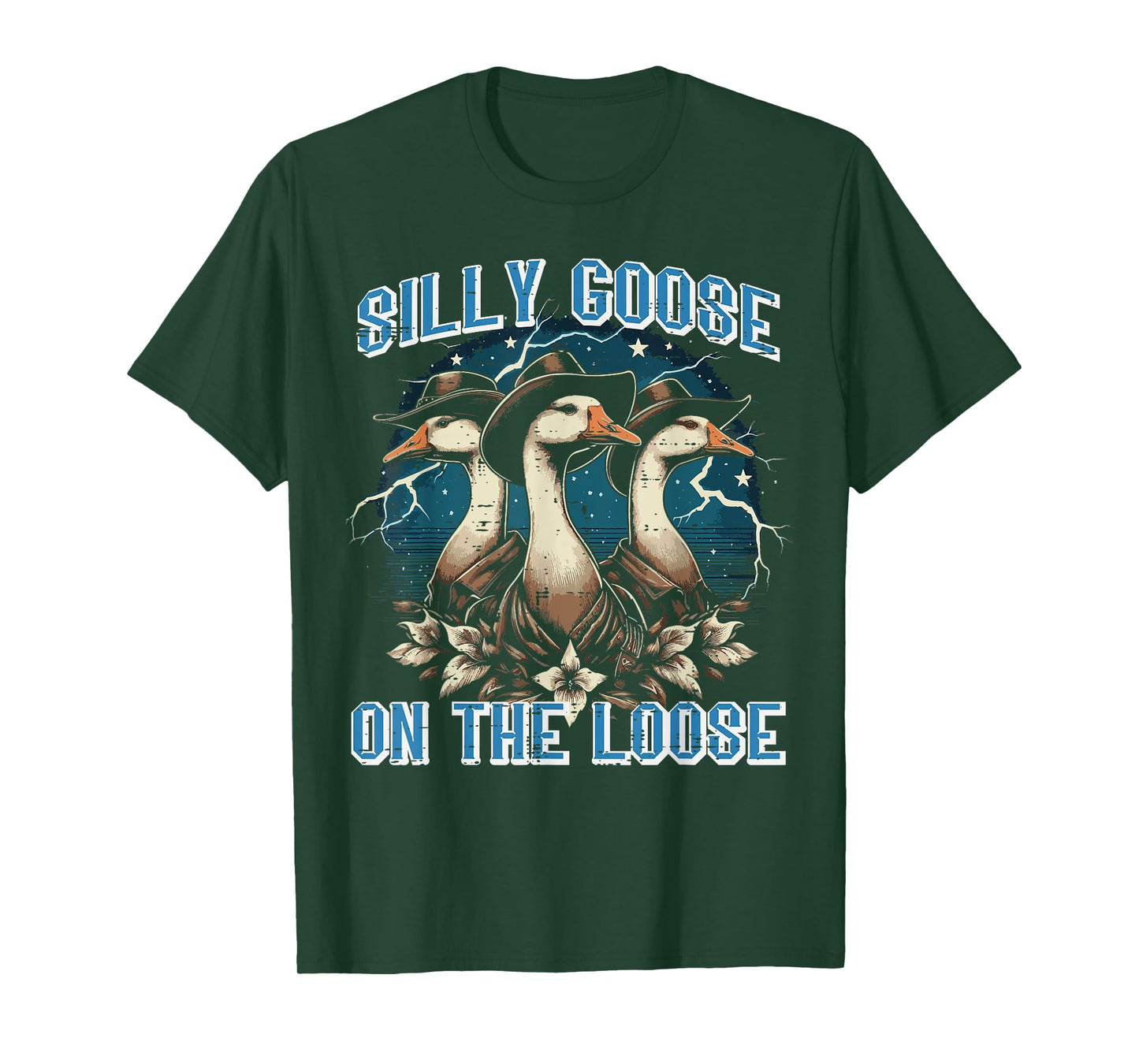Goose Silly On Loose Geese Lightning Electric Women Men Kids T-Shirt