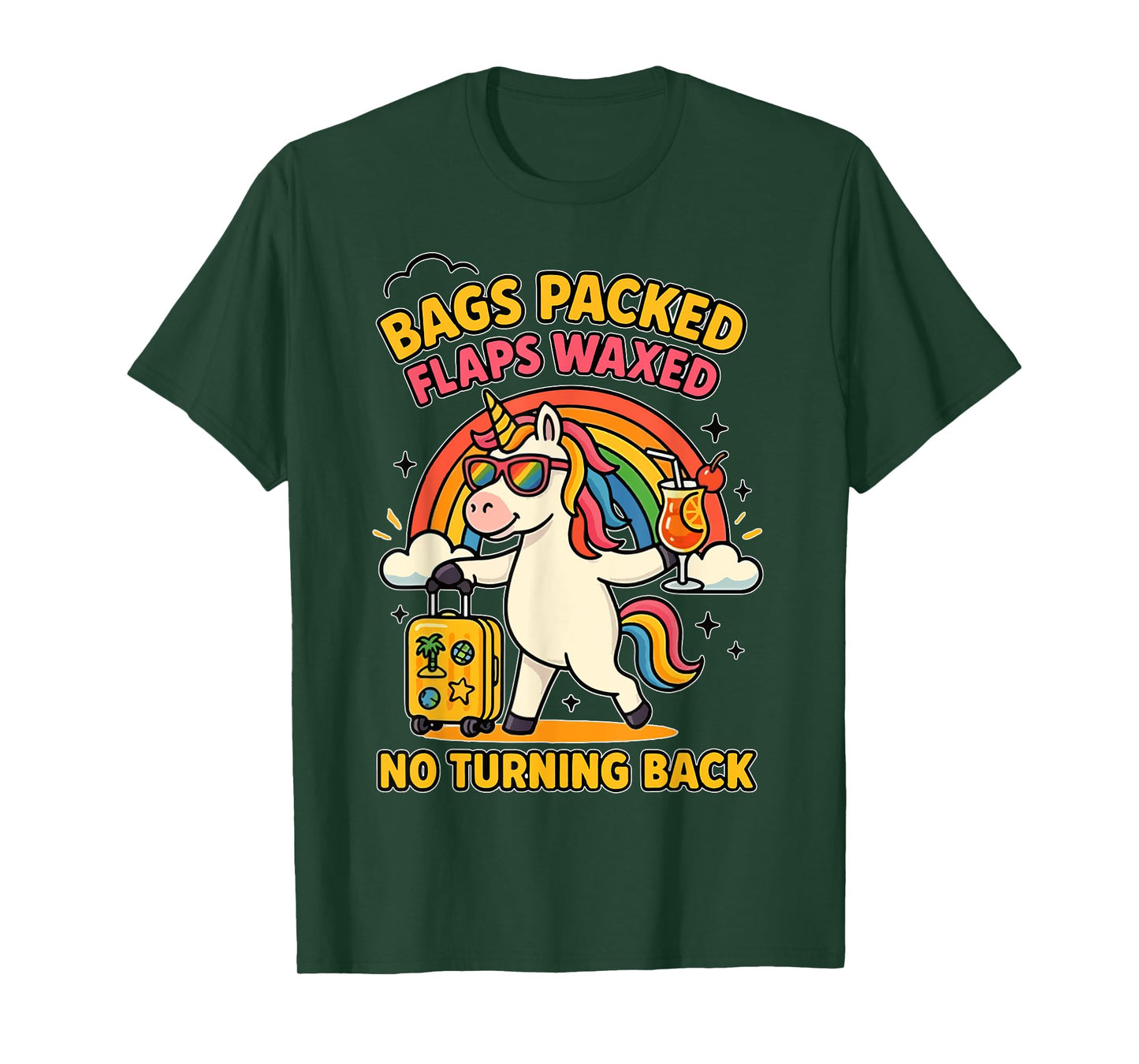 Bags Packed Unicorn Funny Inappropriate Vacation Women T-Shirt