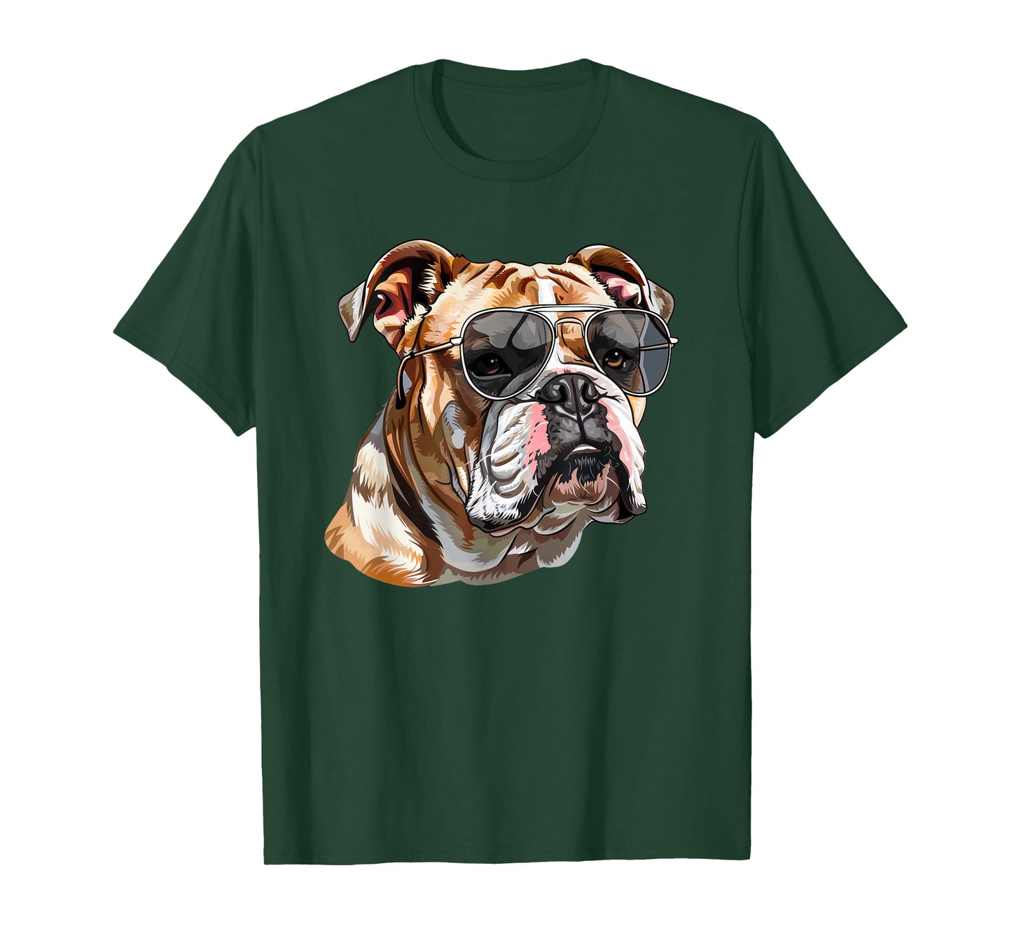 English Bulldog Dog Sunglasses Men Women Kids T-Shirt