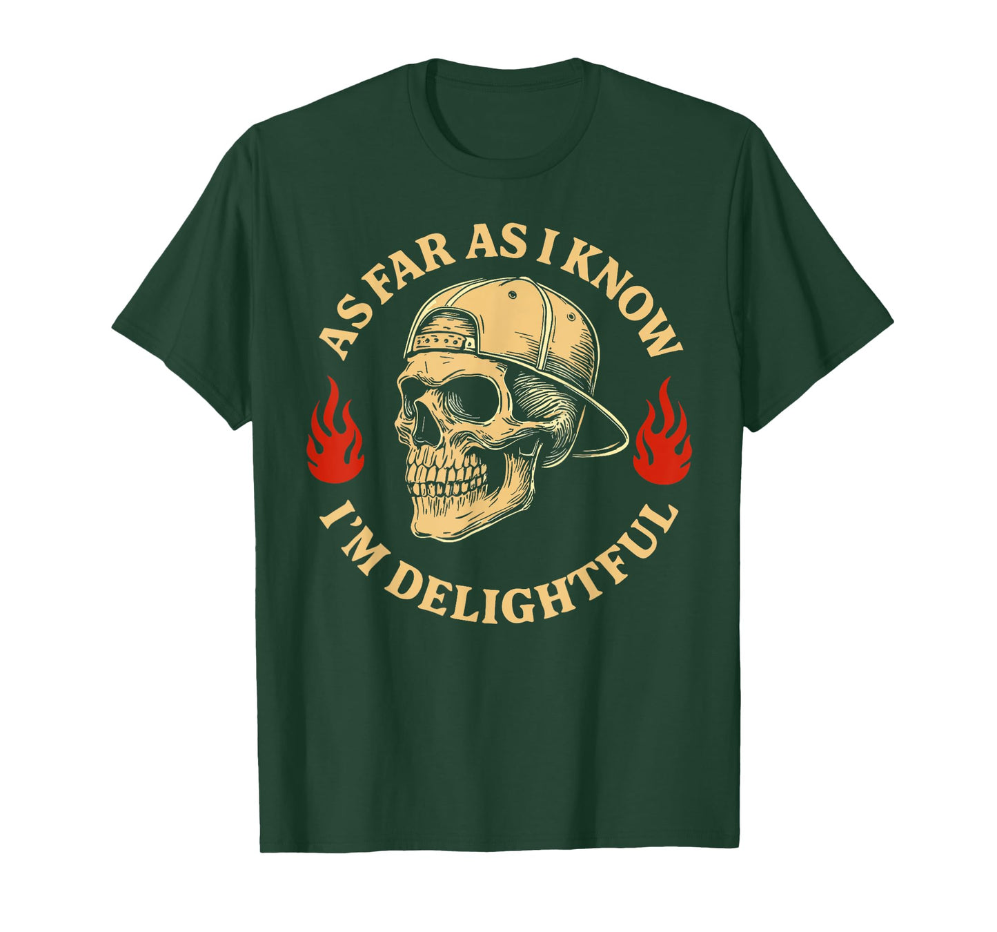 Retro Skeleton As Far As I Know I'm Delightful Men Women T-Shirt
